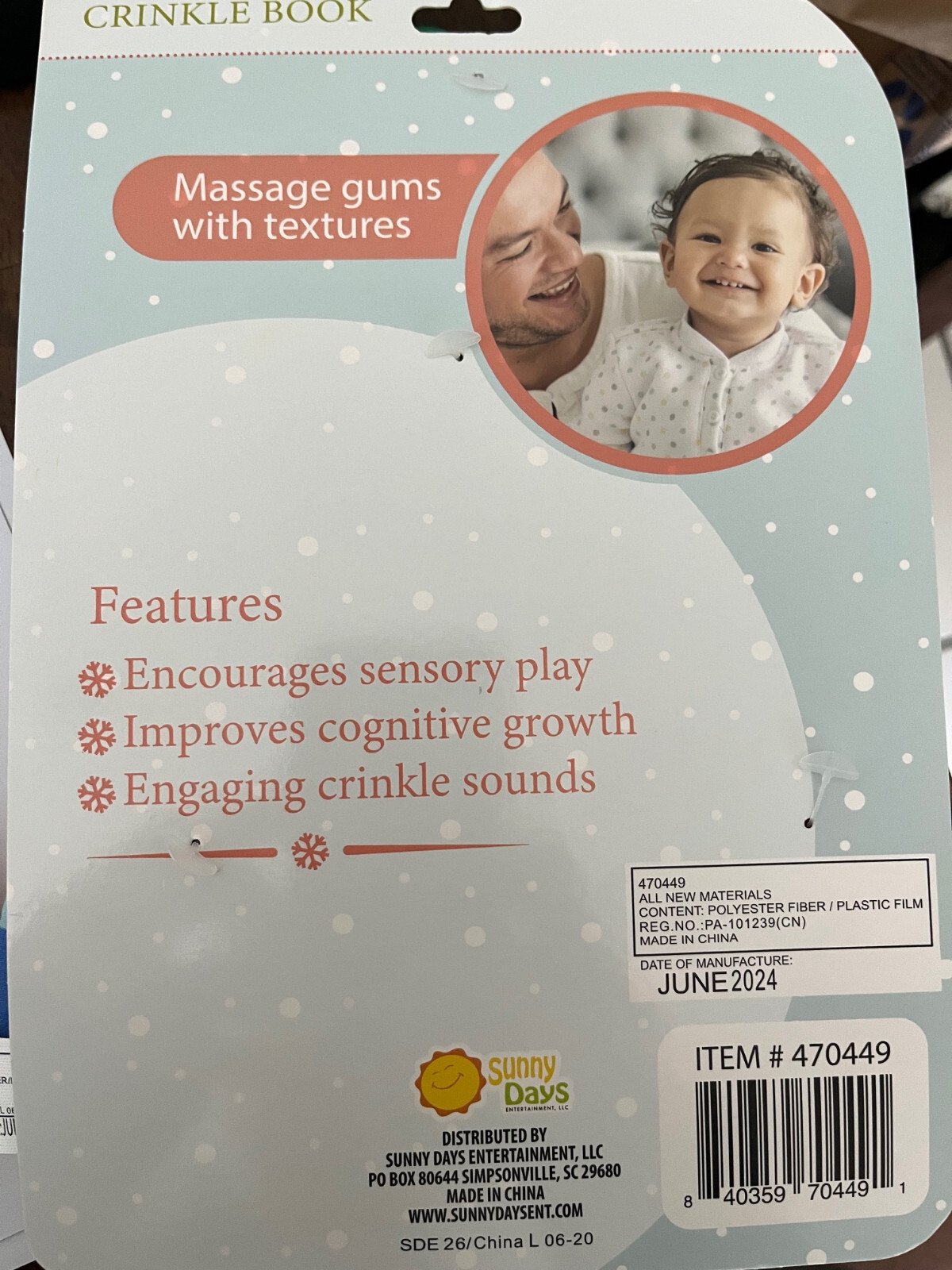 Sunny Days Crinkle Book – Santa