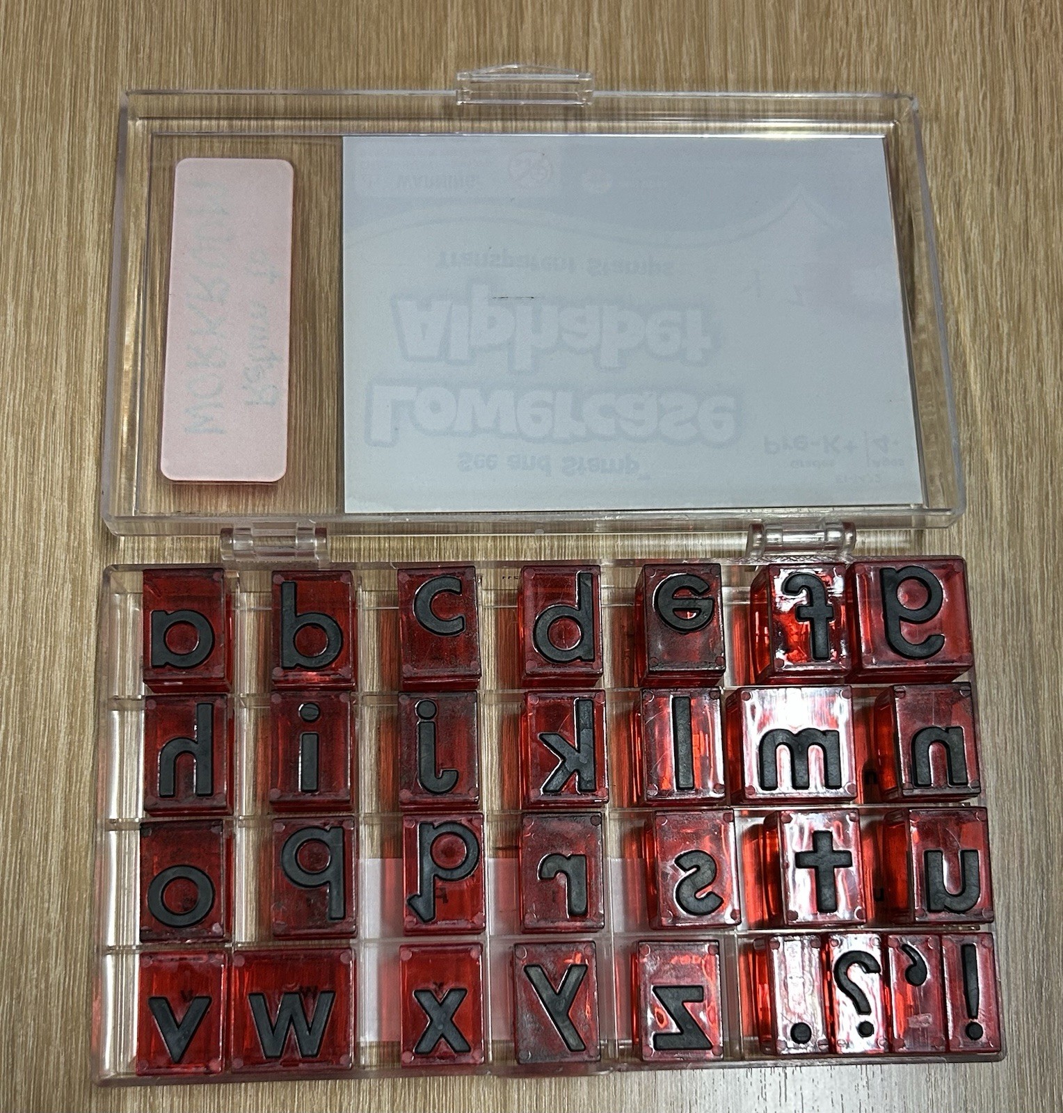 See and Stamp Lower Case Alphabet Transparent Stamps Educational English, Used