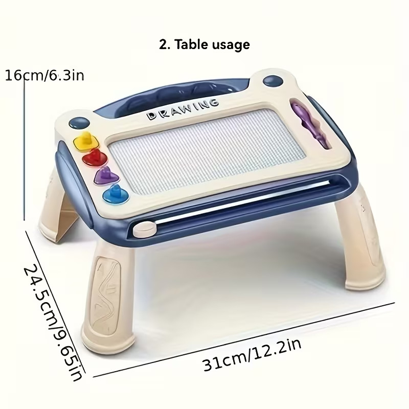 Children’s Drawing Board Set | Early Learning Toy w/ Stamps & Paintbrush