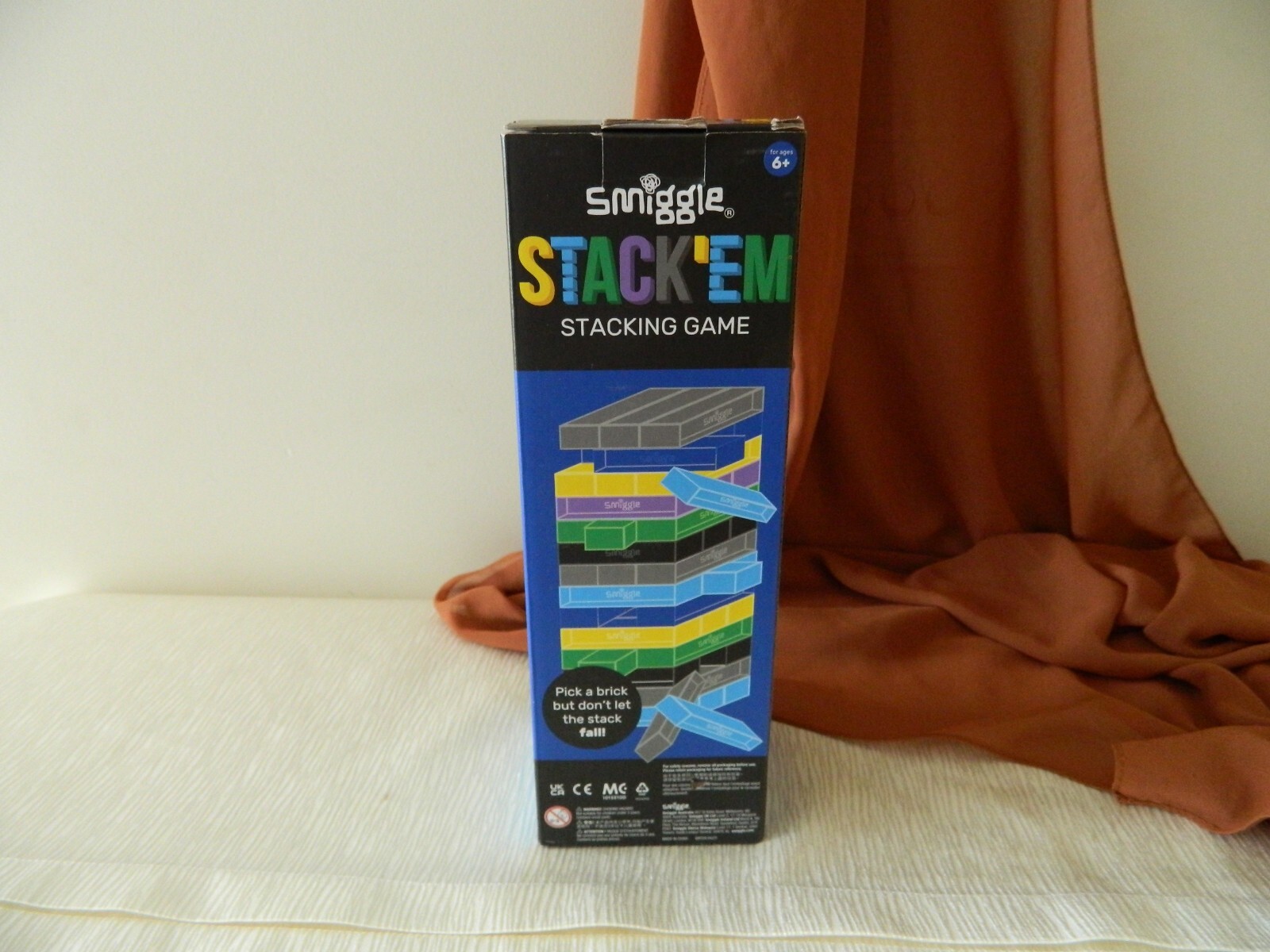 New Smiggle STACK’EM Stacking Bricks Game Gift For Age 6+ Plastic Original Box
