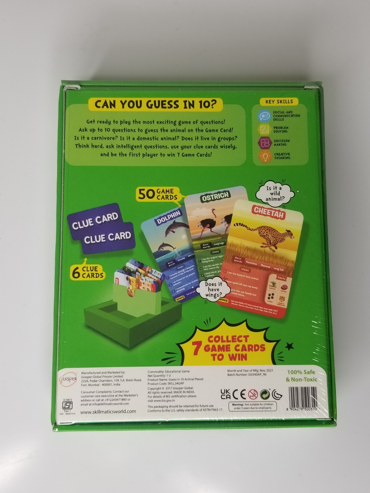 Skillmatics Guess in 10 Animal Planet Card Game