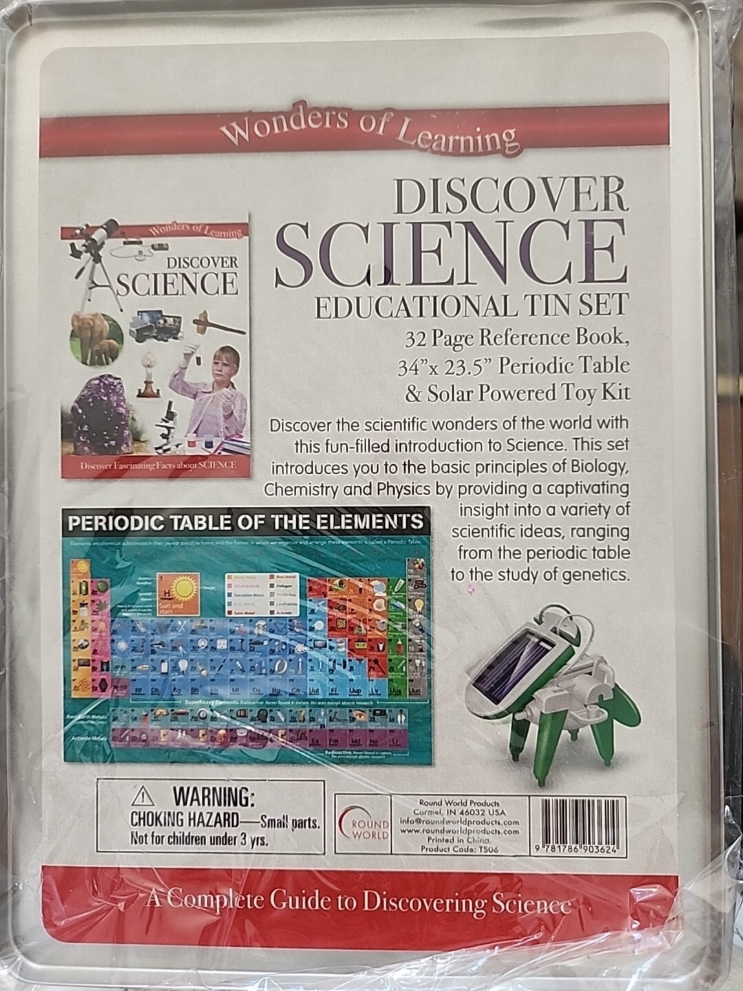 Wonders of Learning Tin Set Discovery Science Home School Teacher Space toy gift