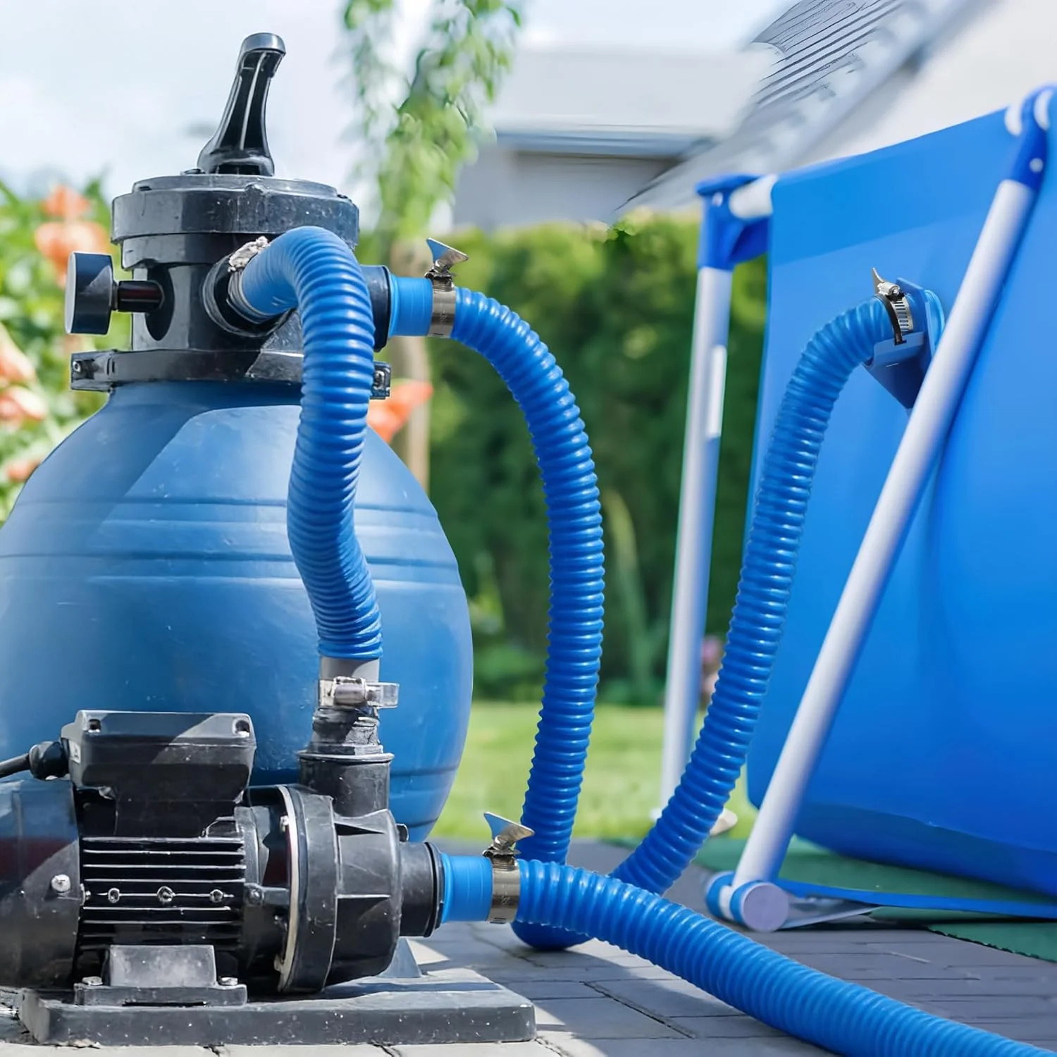 2 Pack Pool Pump Hoses for Above Ground Pools 1.25″ x 59″ Long Filter Pump Hose
