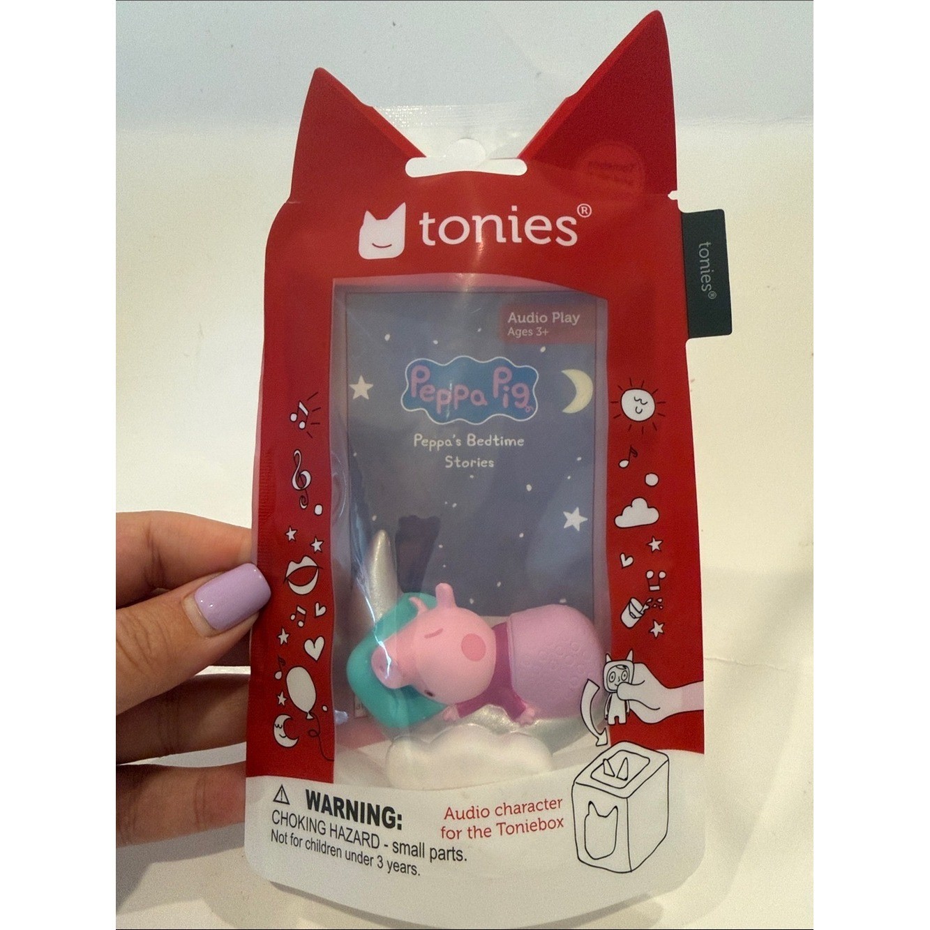 NWT Tonies Peppa Pig Peppa’s Bedtime Stories Figurine – Pink & Teal