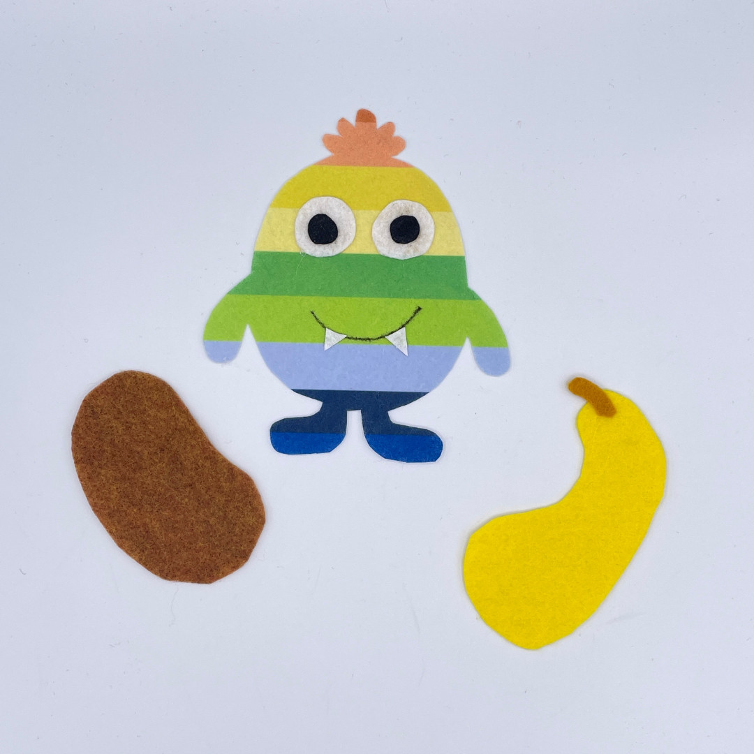  Hungry Monster Felt Story Set – Eat Your Veggies w/ Rhyme and Activities