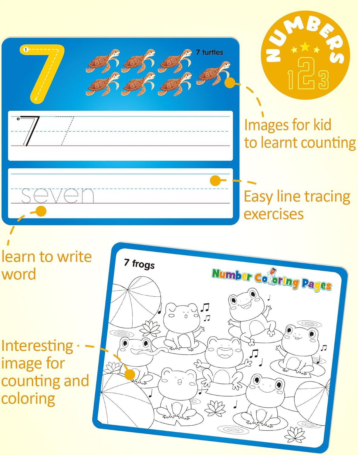 Handwriting Drawing Practice Cards, 36Pcs Alphabet Number Painting Coloring with