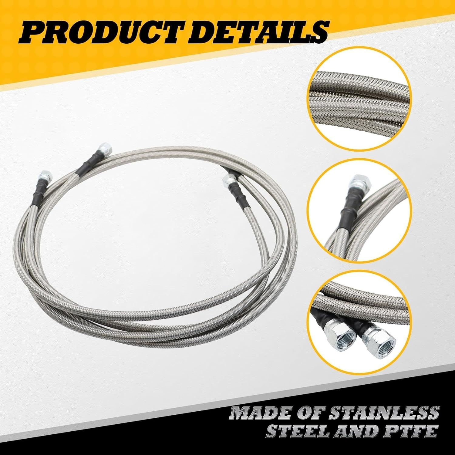 6AN 70″ Transmission Oil Cooler Hose Line kit Compatible with 4L60E 4L80E TH350