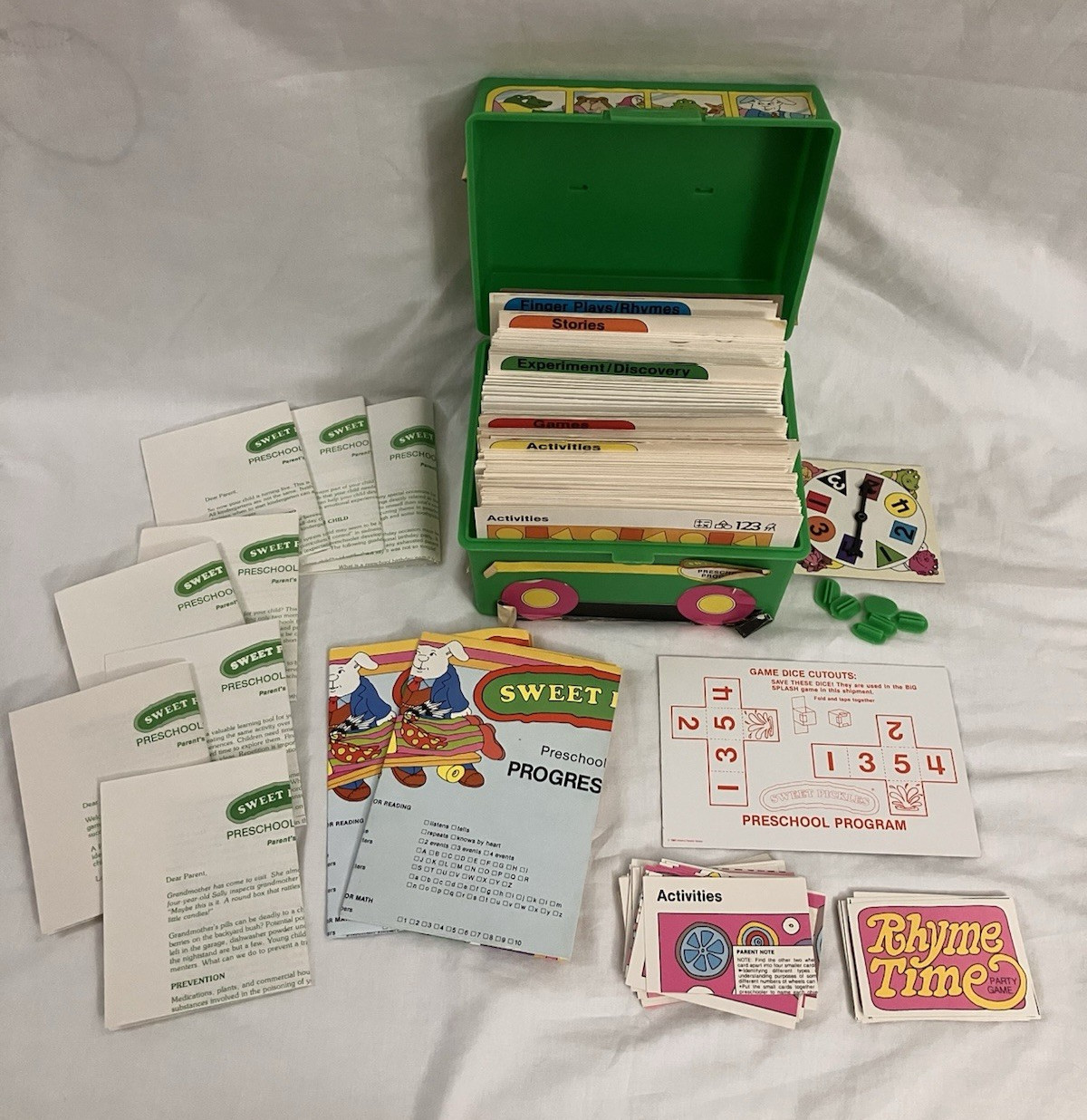 Vintage Sweet Pickles Preschool Program Learning With Green Bus Case