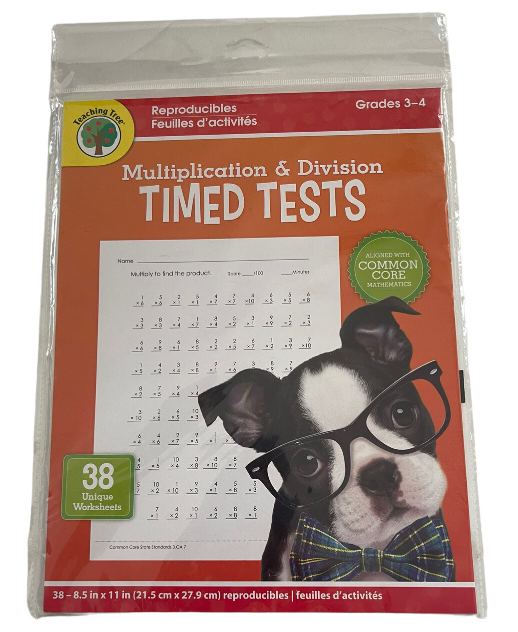 Teaching Tree Multiplication &Division Timed Tests Grades 3-4 New 38 Worksheets