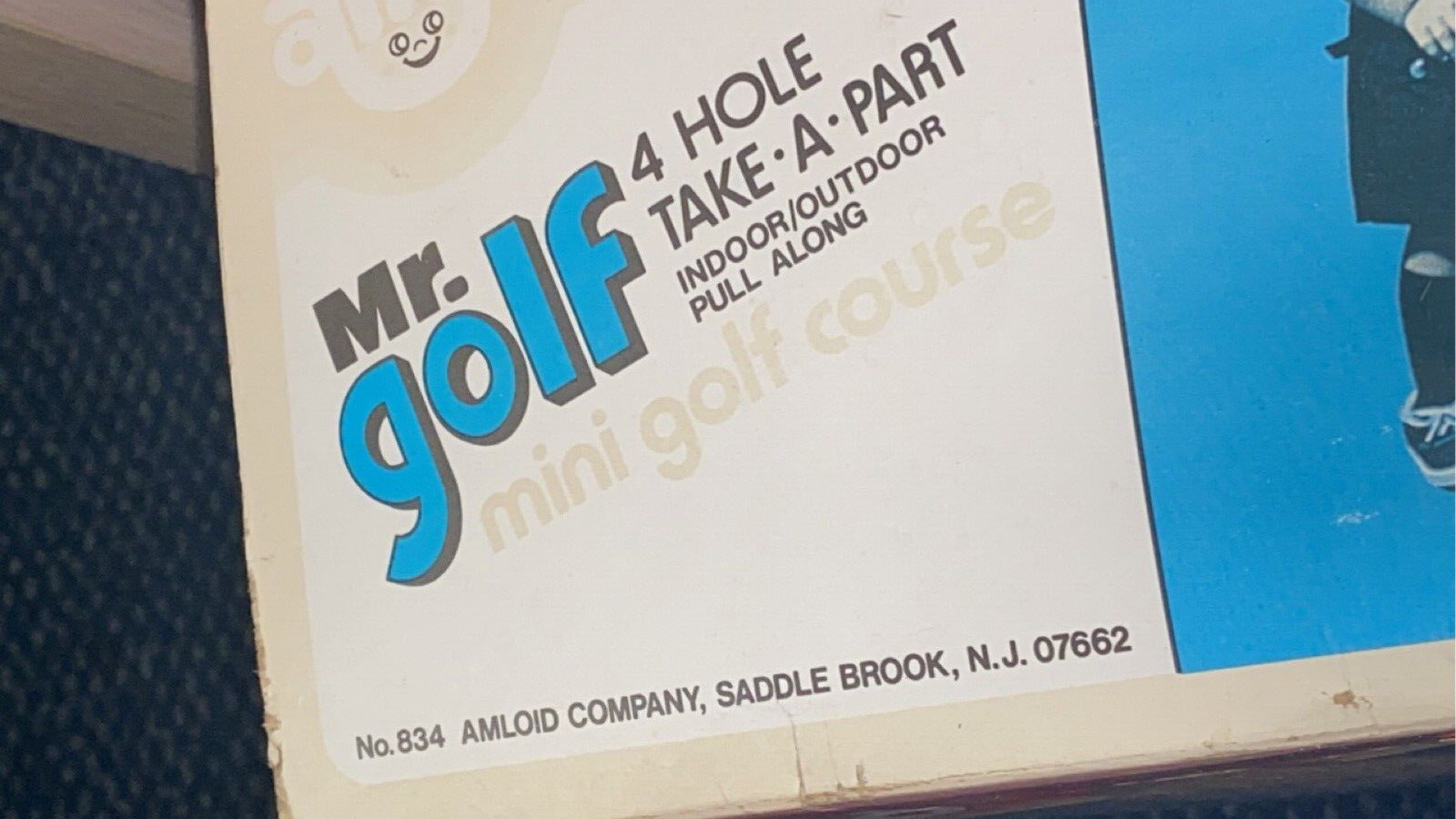 1980s Amloid Vintage Toy Mr. Golf 4 Hole Take-A-Part Mini Golf Course NIB Sealed