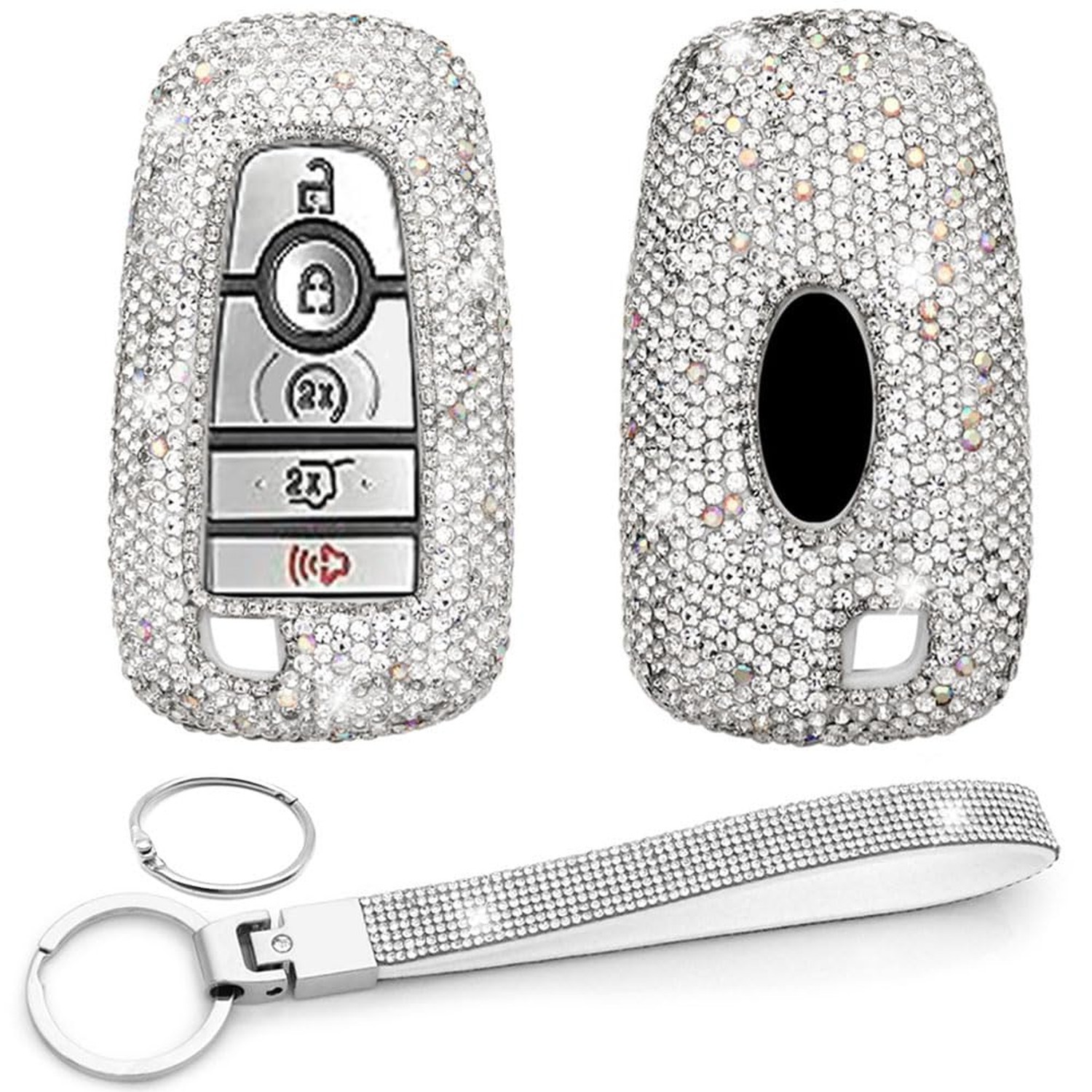 Key Fob Cover Case Keychain Compatible with Ford Explorer Edge Mustang Fusion…