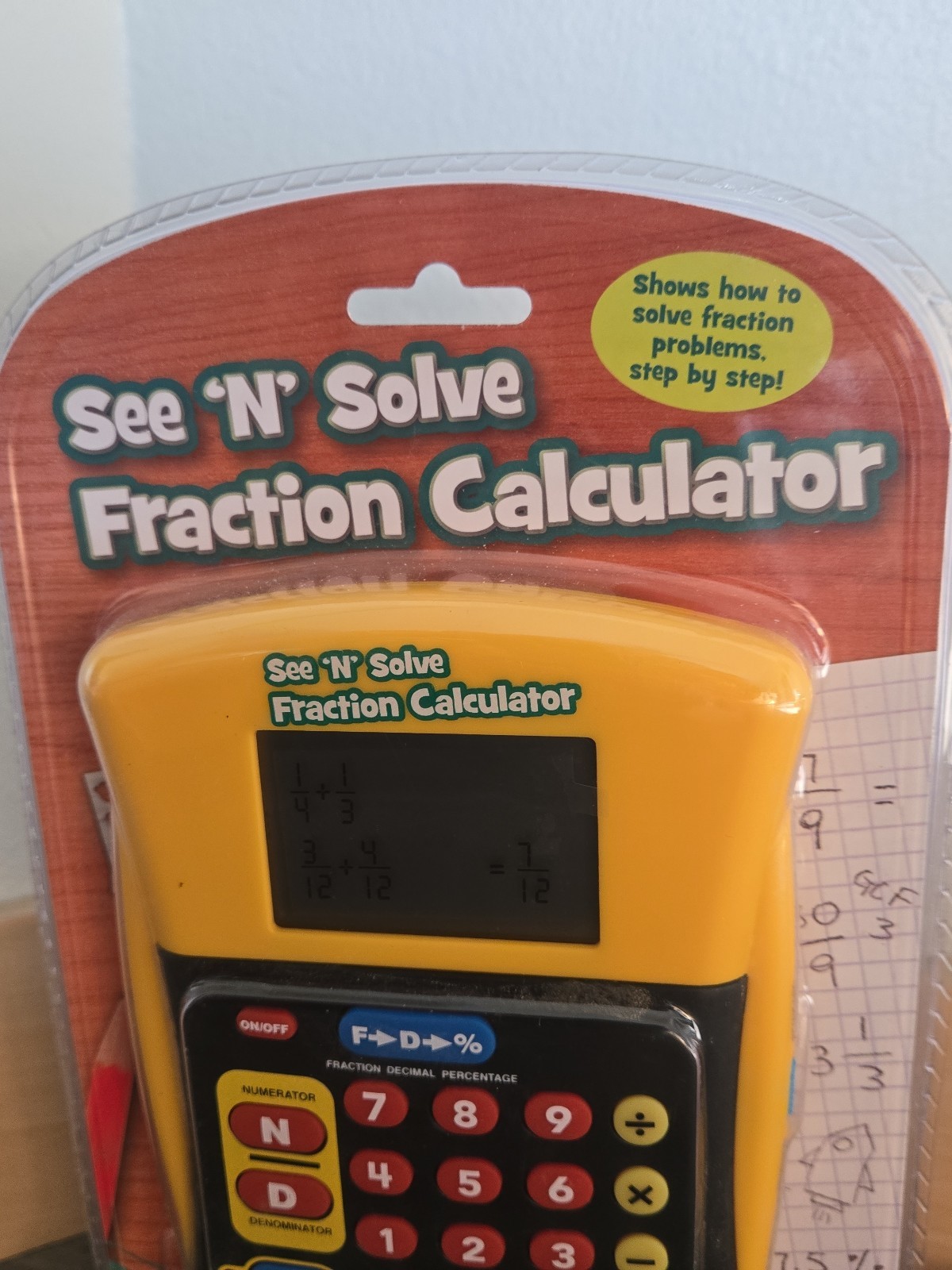 Educational Insights See ‘N’ Solve Fraction Calculator New Sealed Educational
