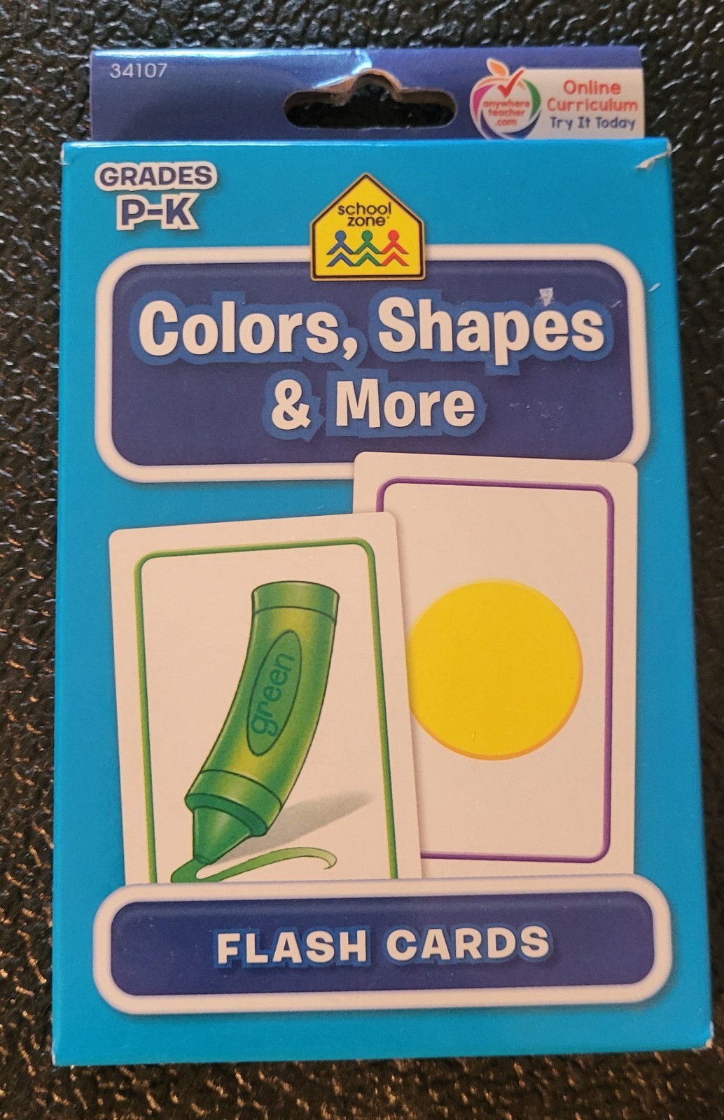 School Zone Colors, Shapes & More Flash Cards – Grades P-K Ages 3+ NEW 1029