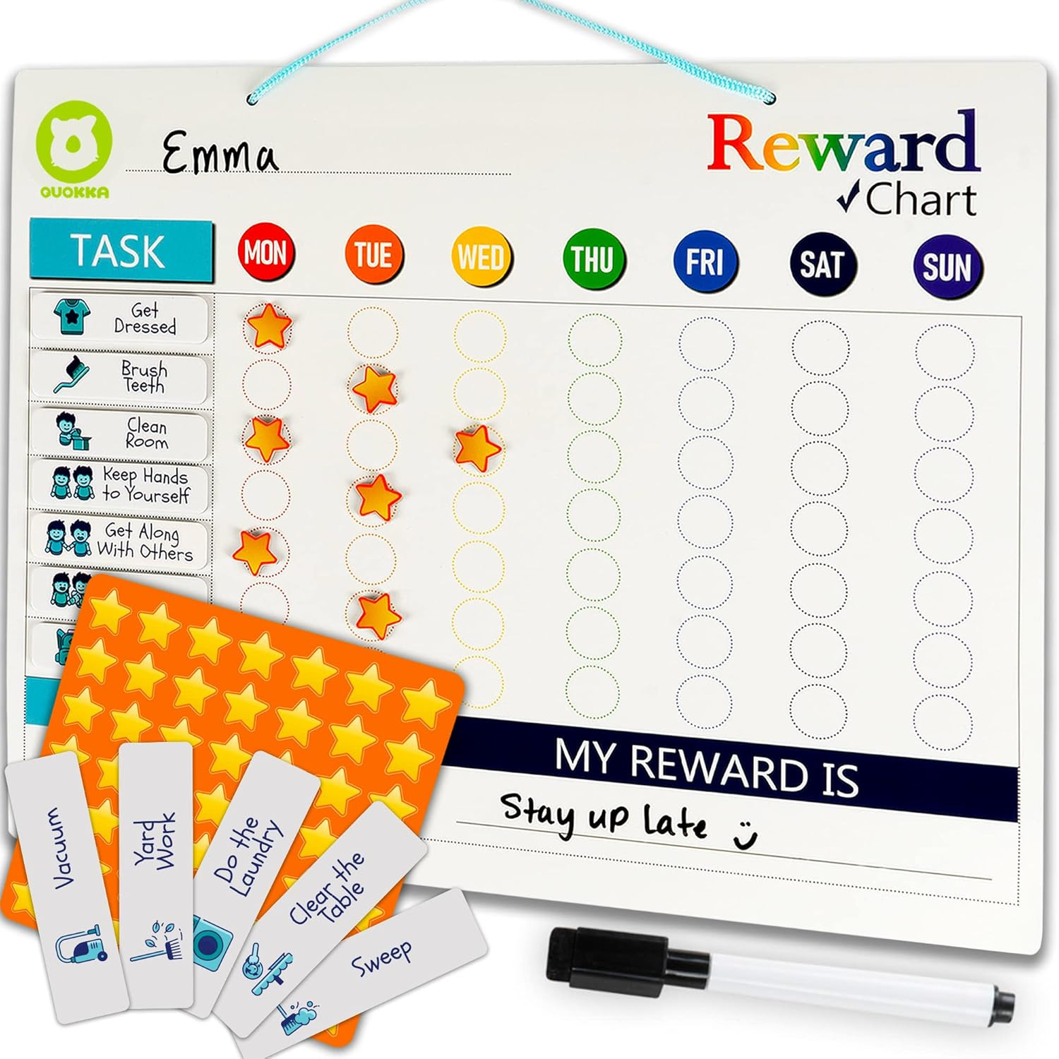 Magnetic Behavior Chore Chart for Kids at Home – Gift Reward Visual Schedule Cha