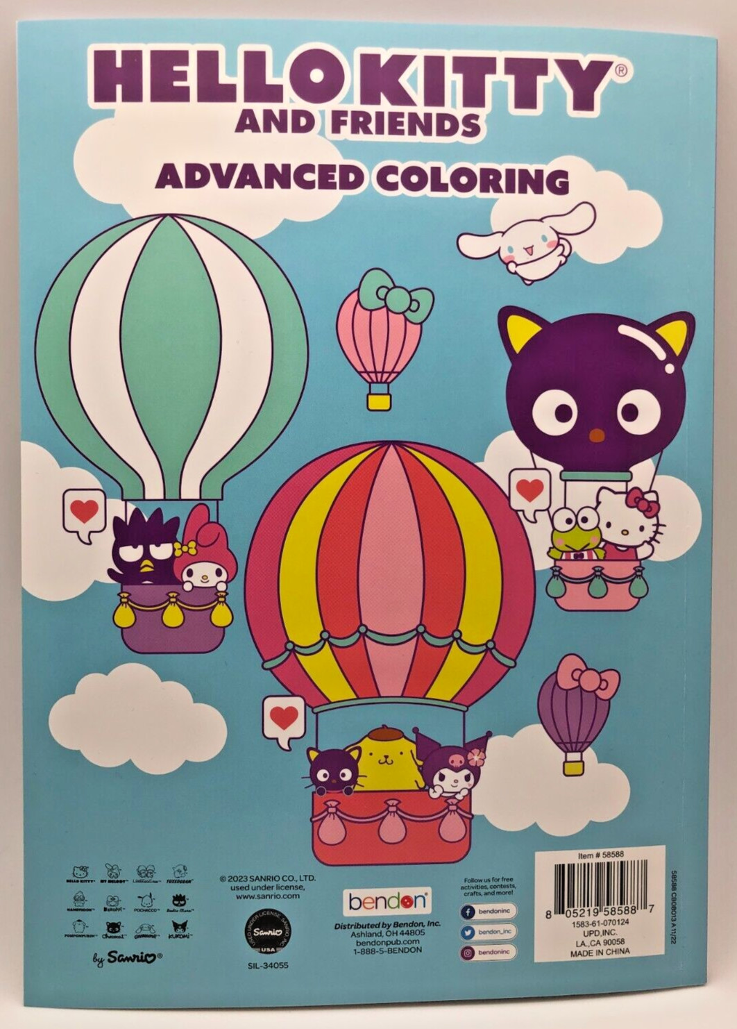 Bendon Hello Kitty and Friends Advanced Coloring Book Amazing World Let’s Go