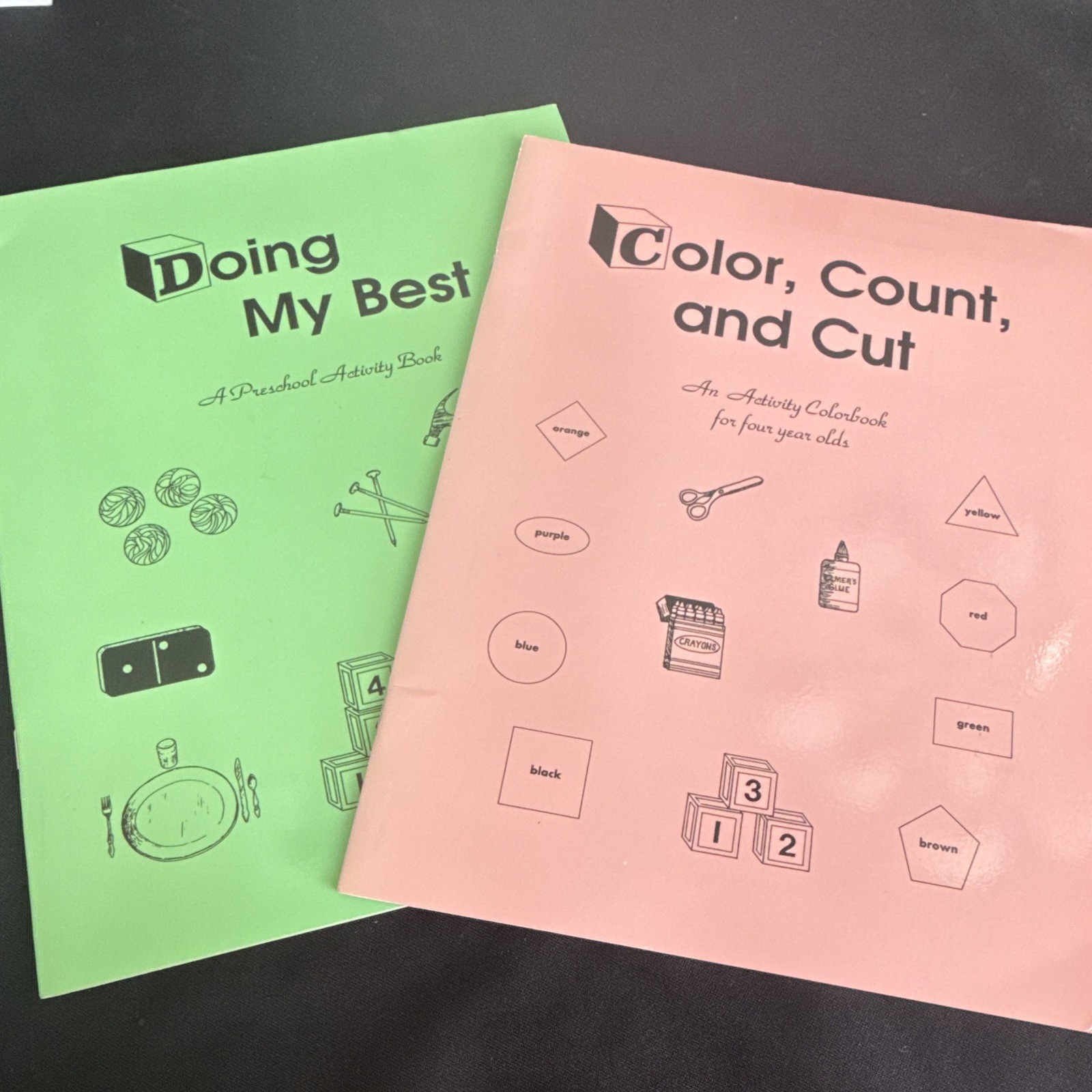 Study Time Publishers Activity Workbooks Lot: Color, Count & Cut, Doing My Best