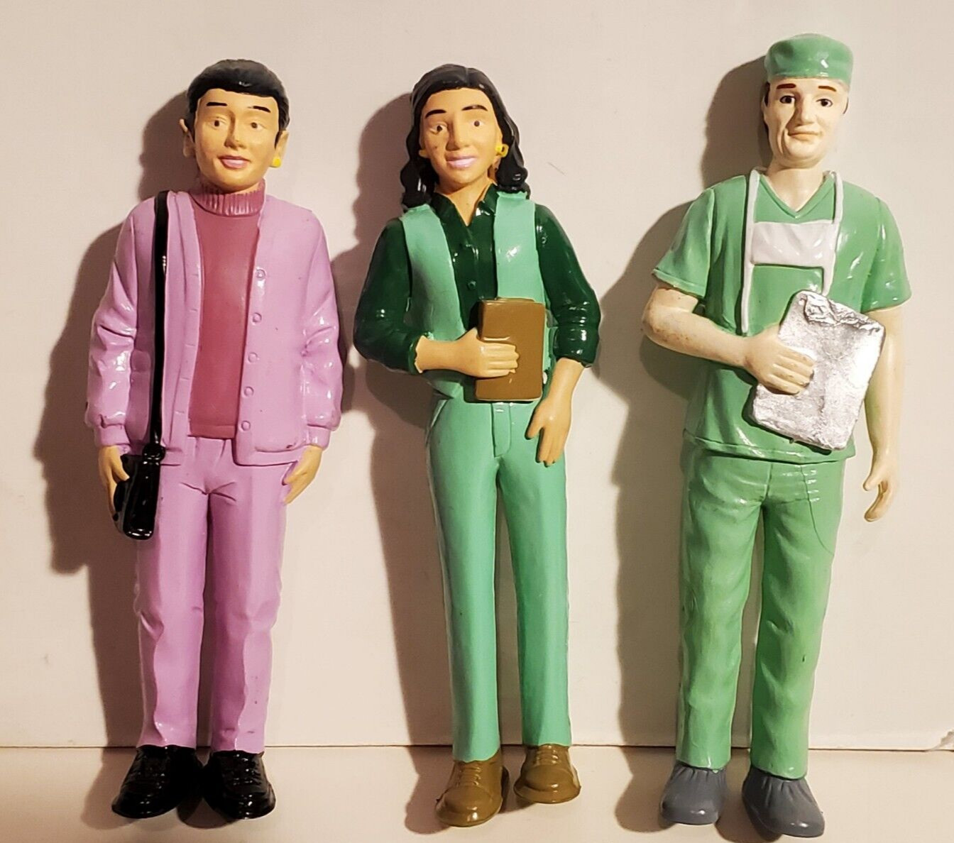 LAKESHORE LEARNING PLASTIC MOLDED TOY FIGURE LOT/3 GRANDMOTHER DOCTOR TEACHER?
