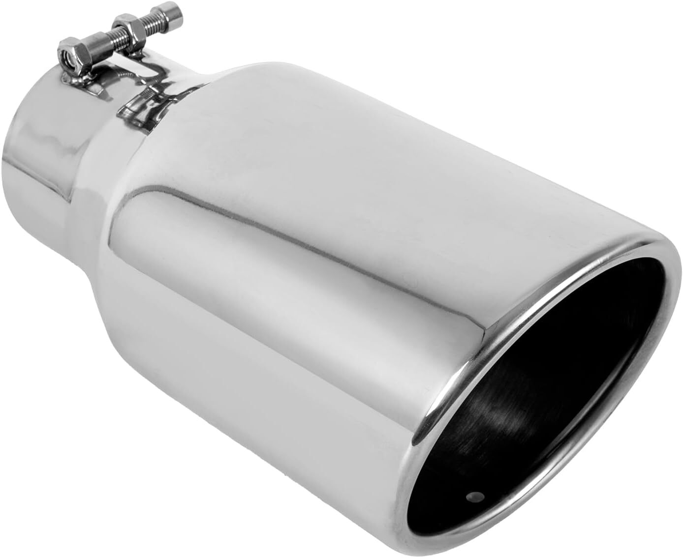 Stainless Steel 4 Inch Inlet Diesel Exhaust Tip Tailpipe, 6″ Outlet 12″ Long