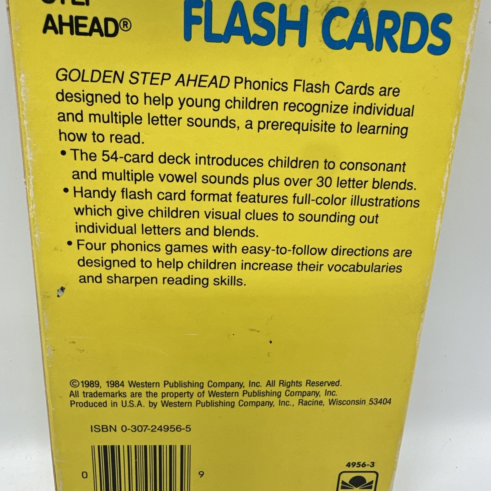 Golden Step Ahead Preschool Activity Cards Phonics 1989 Vintage
