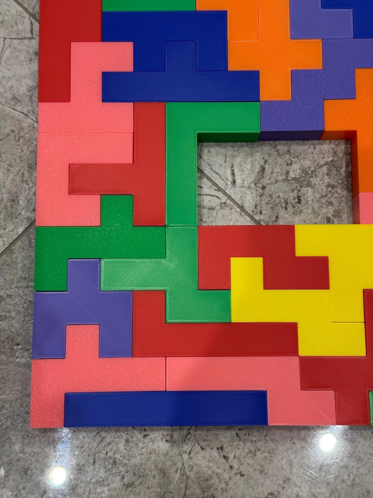 Hexomino Puzzle – 35 Unique 3D Printed Pieces, Fun Mind Challenge Gift for Kids