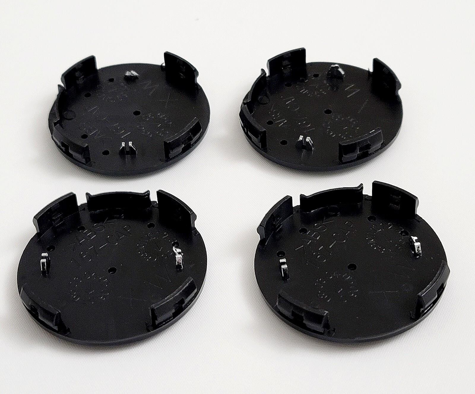 4PC 56mm Wheel Replacement Center Hub Caps For Mazda Cover Badge Emblem Black