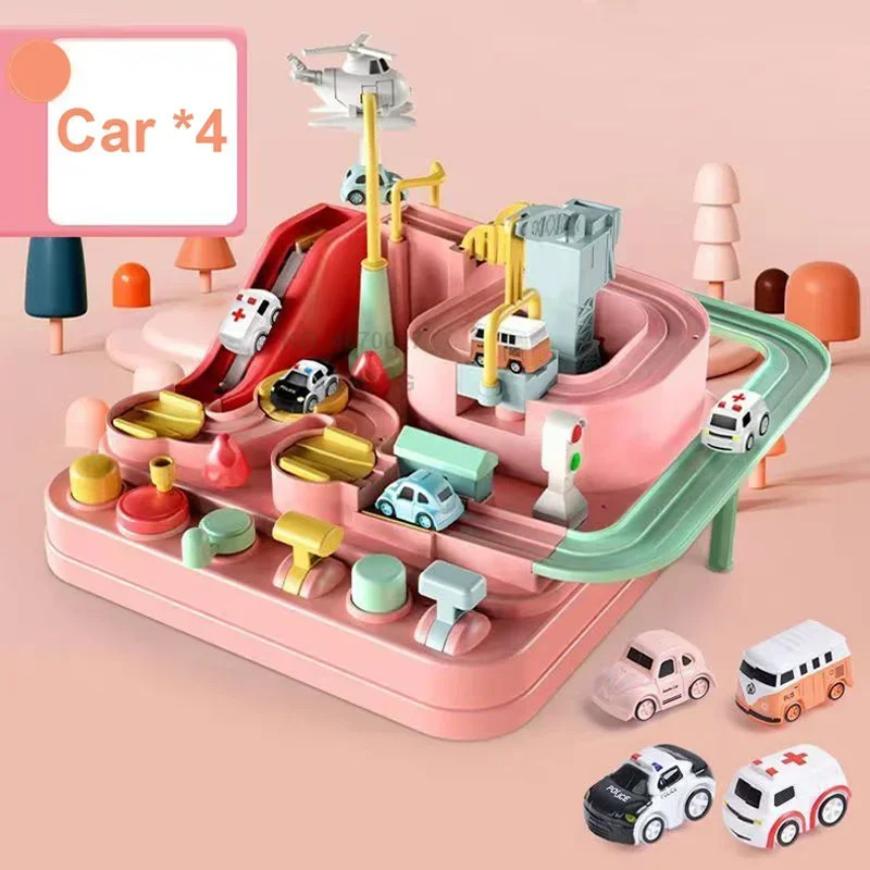 Racing Rail Car Model Educational Toys Children Track Adventure Game Brain Mecha