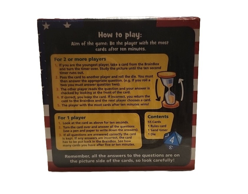 BRAIN BOX The USA 10 Minute Brain Challenge 2012 New Sealed University Games