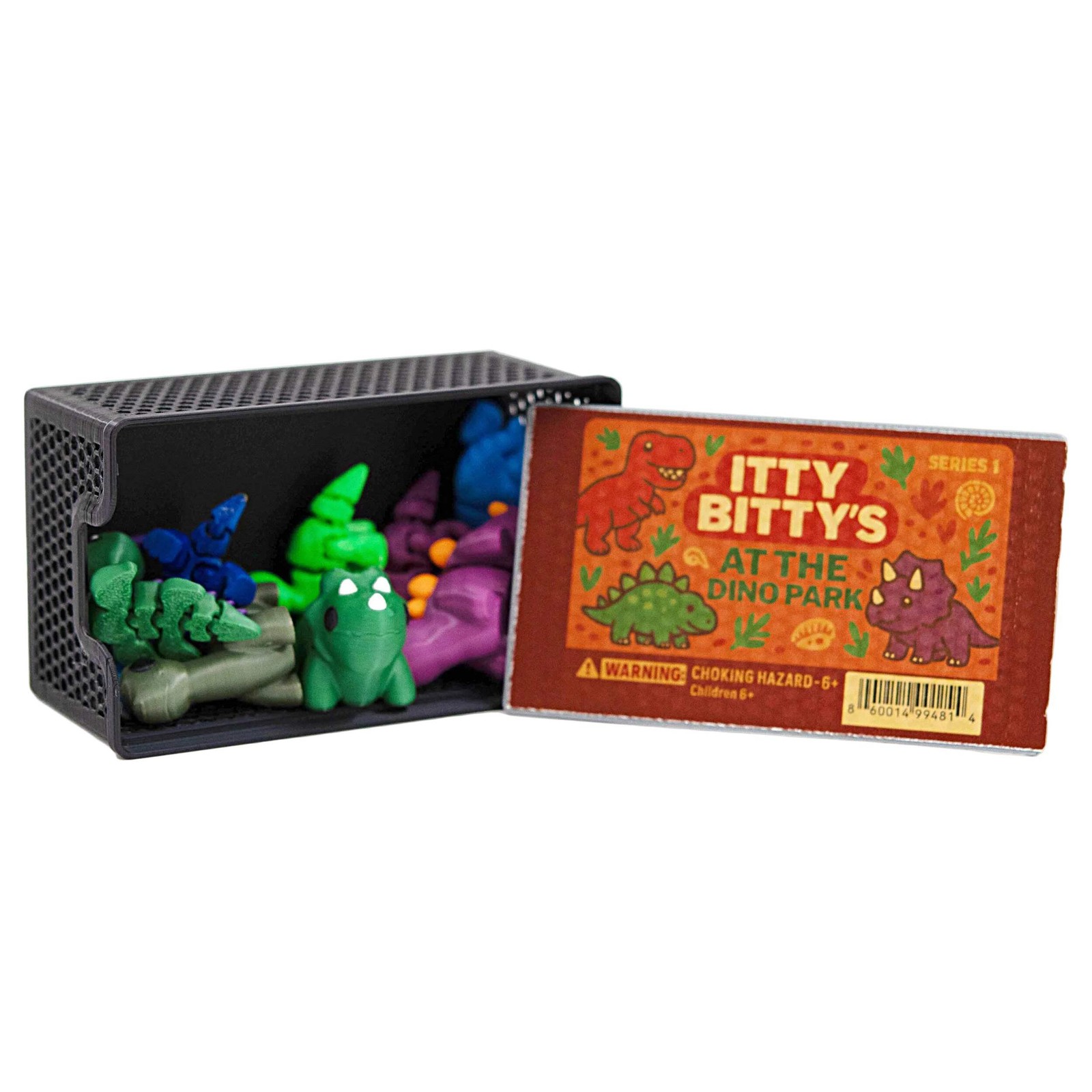 Itty Bitty’s at the Dino Park | Case of 10 3D Printed Dinosaurs | Black Sheep Pr