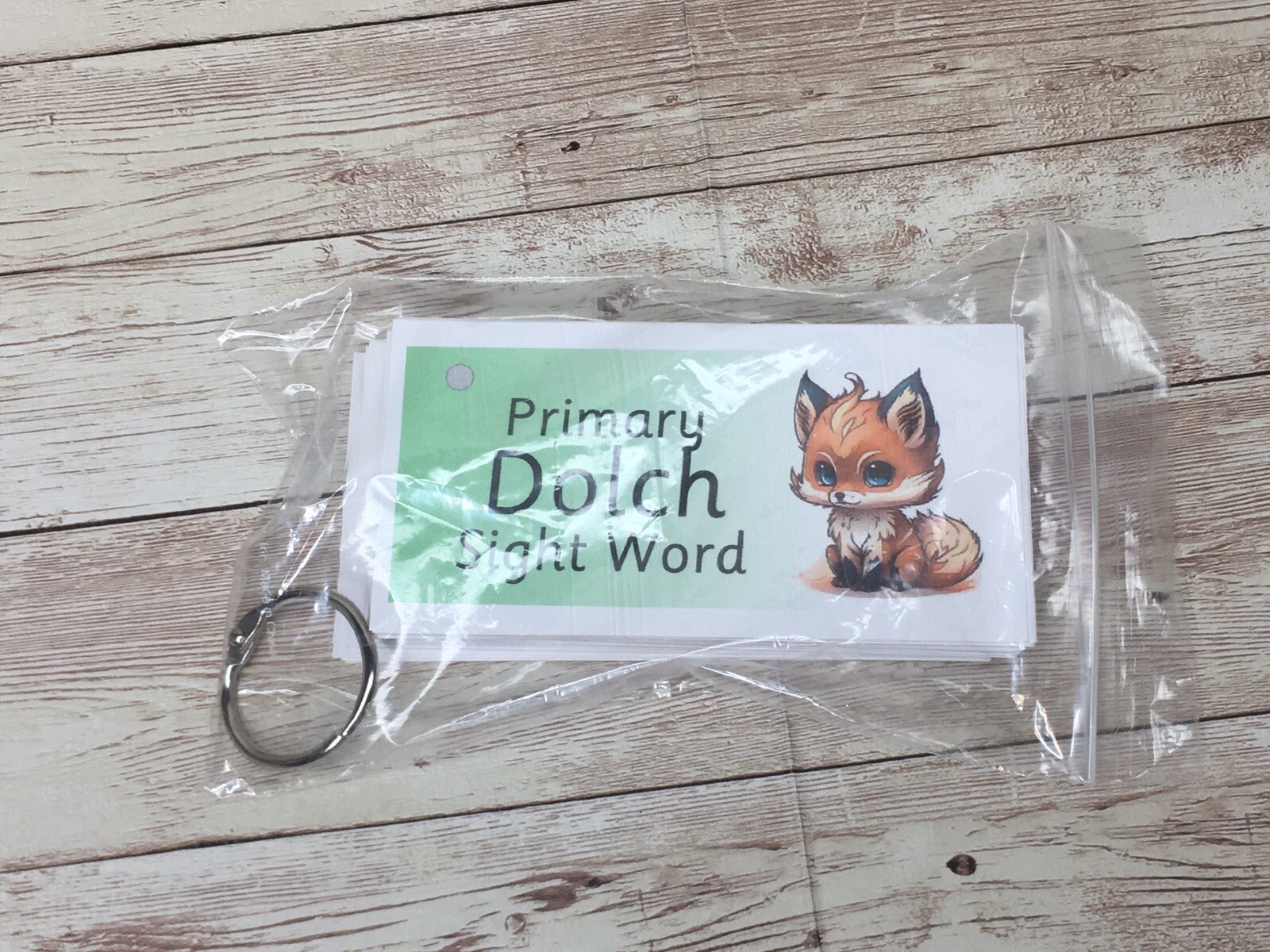 Literacy Learning Resource Dolch Primer [Kindergarten] Sight Word and Ring