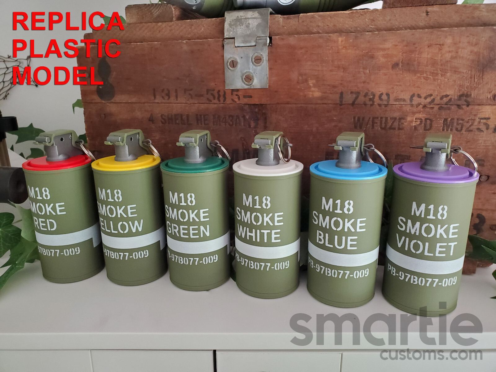 DUMMY M18 Colored Smoke Hand Grenade – Accurate Size Plastic Replica