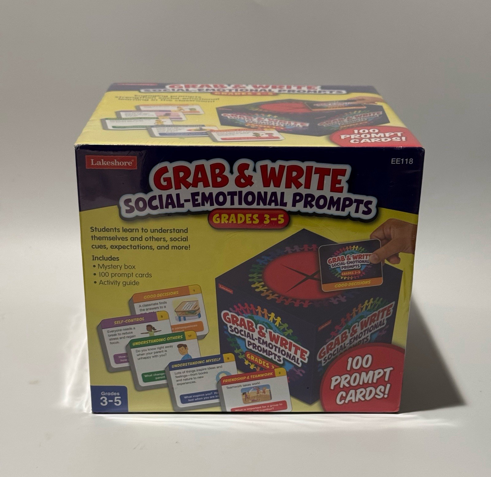 Lakeshore Grab & Write EE118 Social-Emotional 100 Prompt Cards Grades 3-5 NEW