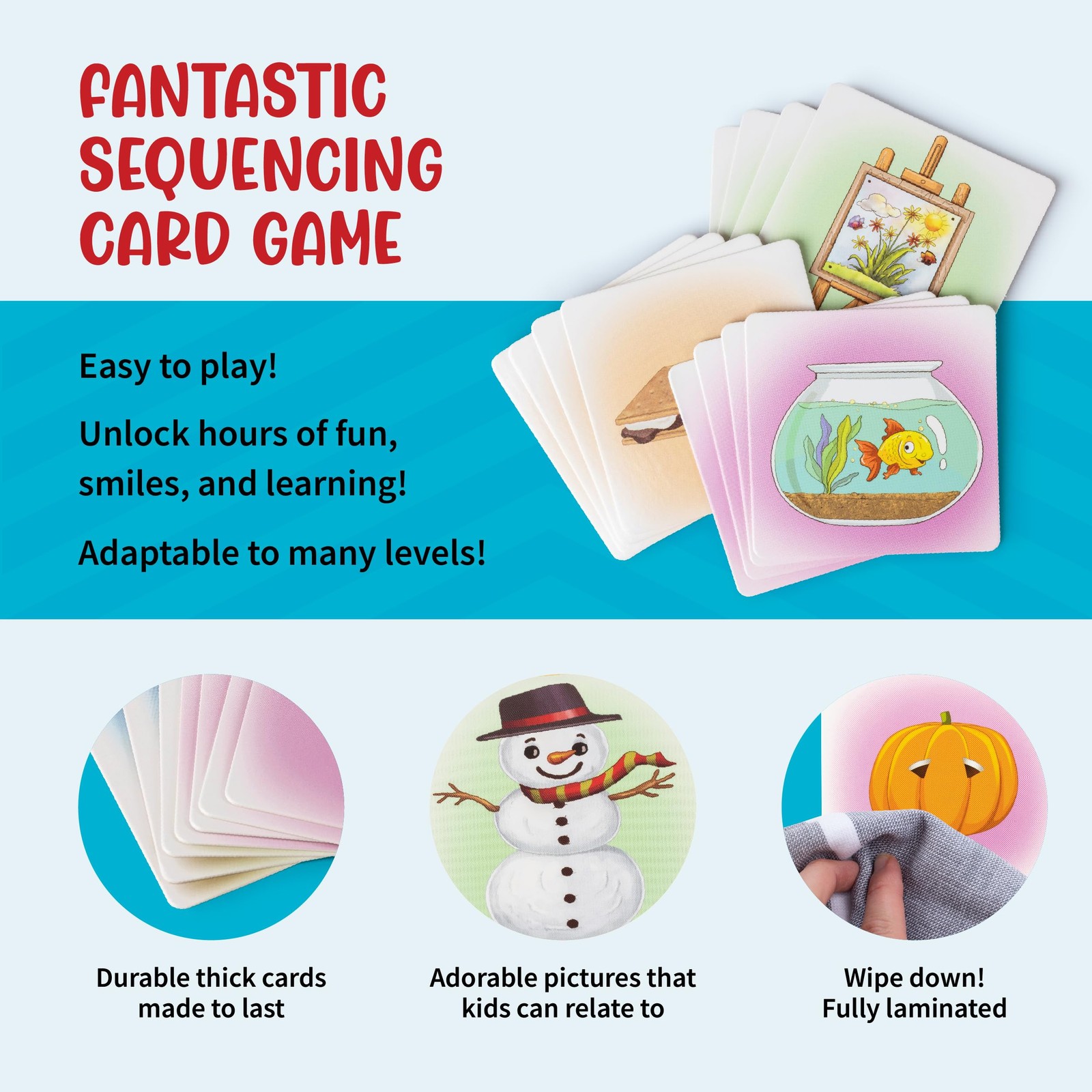 Sequence Board Game, Sequencing Card Game, Homeschool Supplies, Sequence Card…