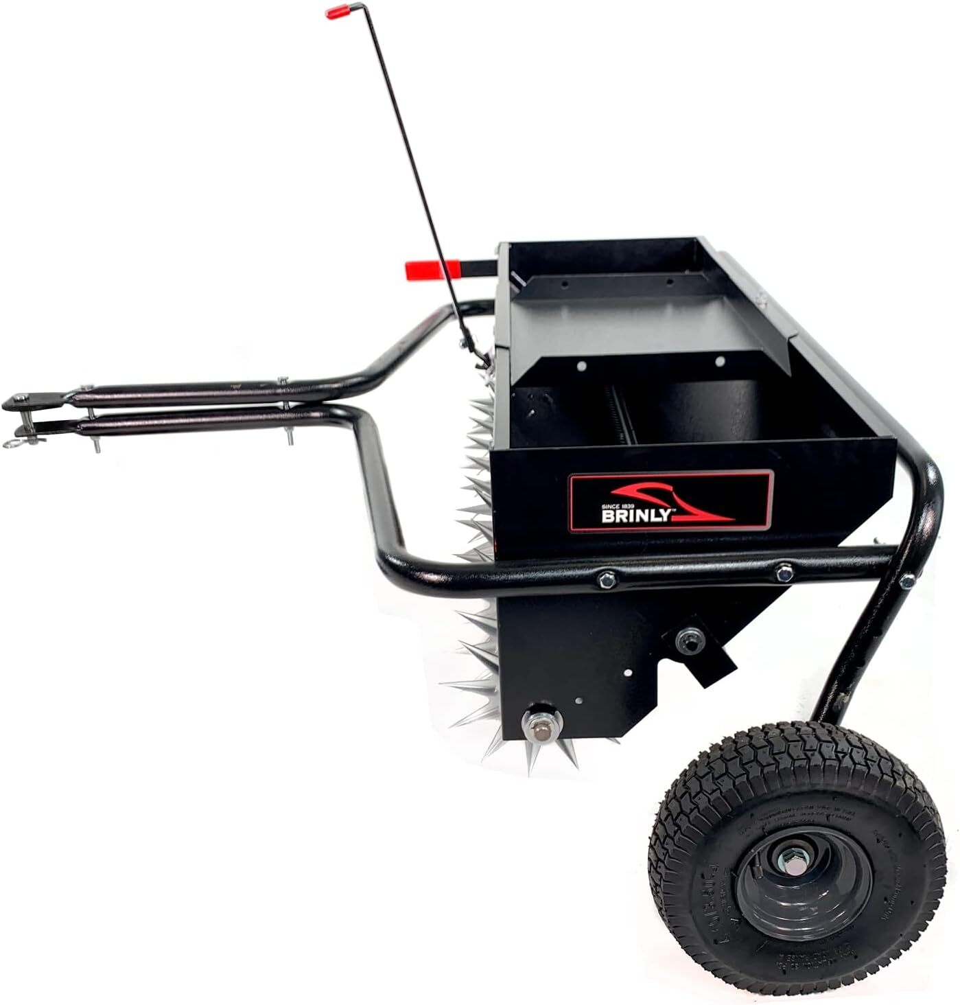 Brinly AS2-40BH-P Tow Behind Combination Aerator Spreader with Weight Tray,