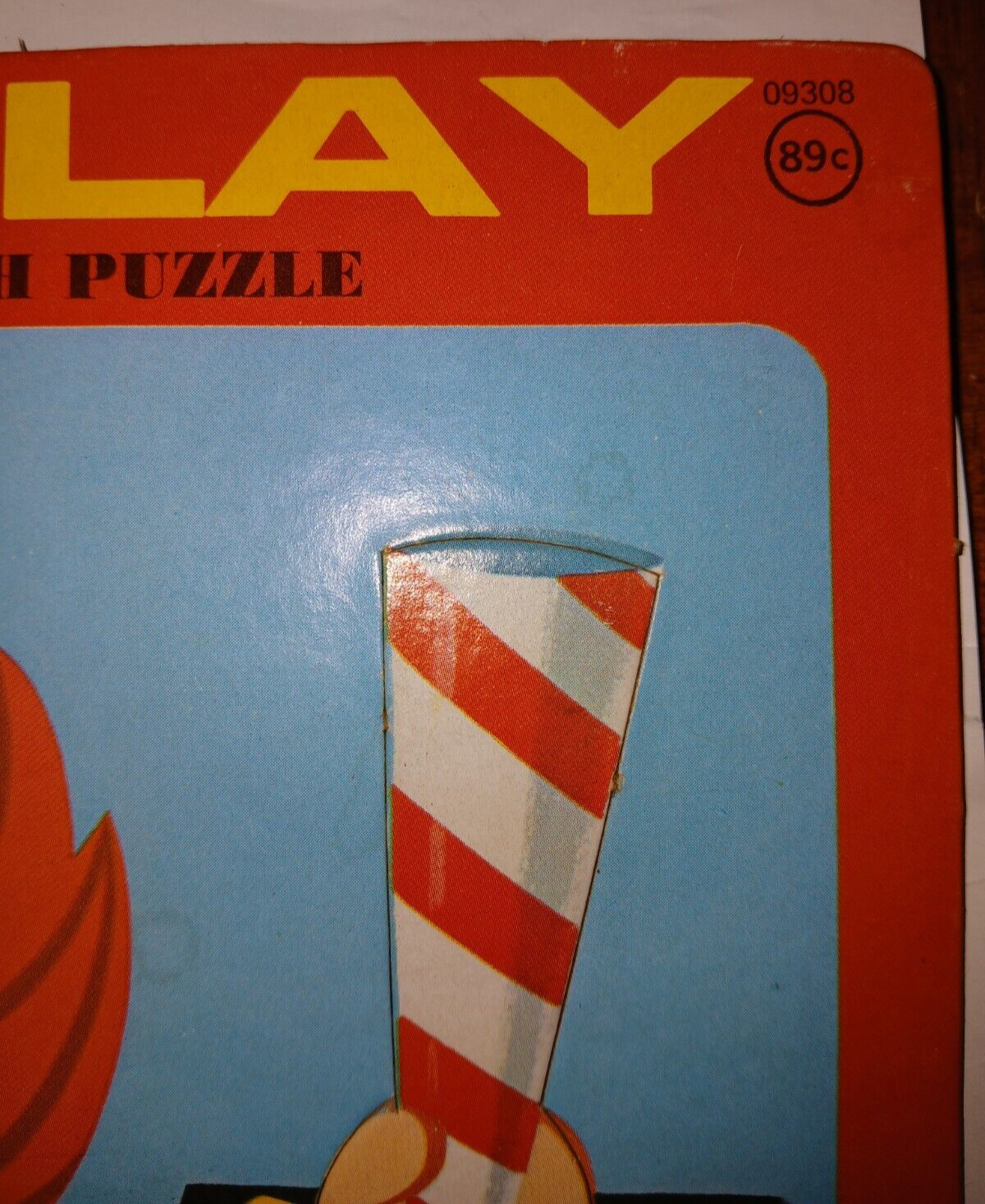 Spell and Play Preschool Push-Through Puzzle Cardboard Rand McNally c1972