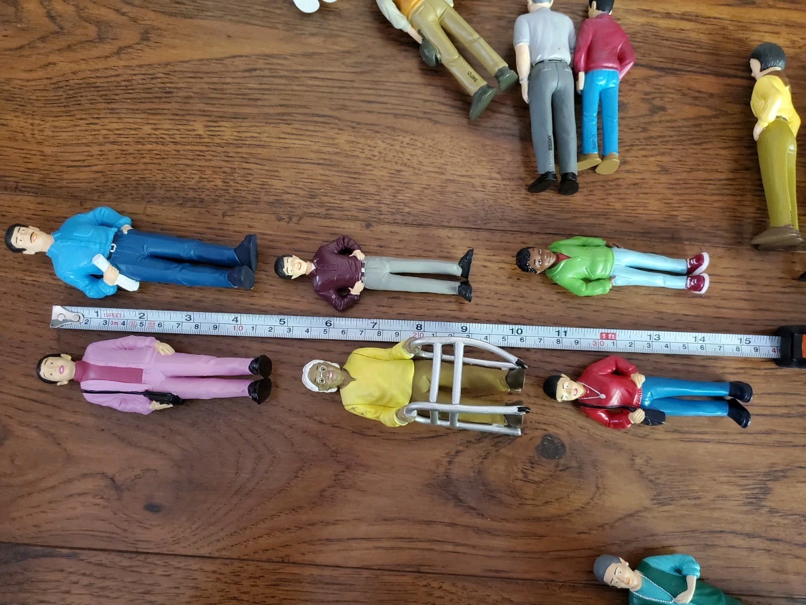 19 Lakeshore Learning PVC Toy Figures African American & Caucasian Families Lot