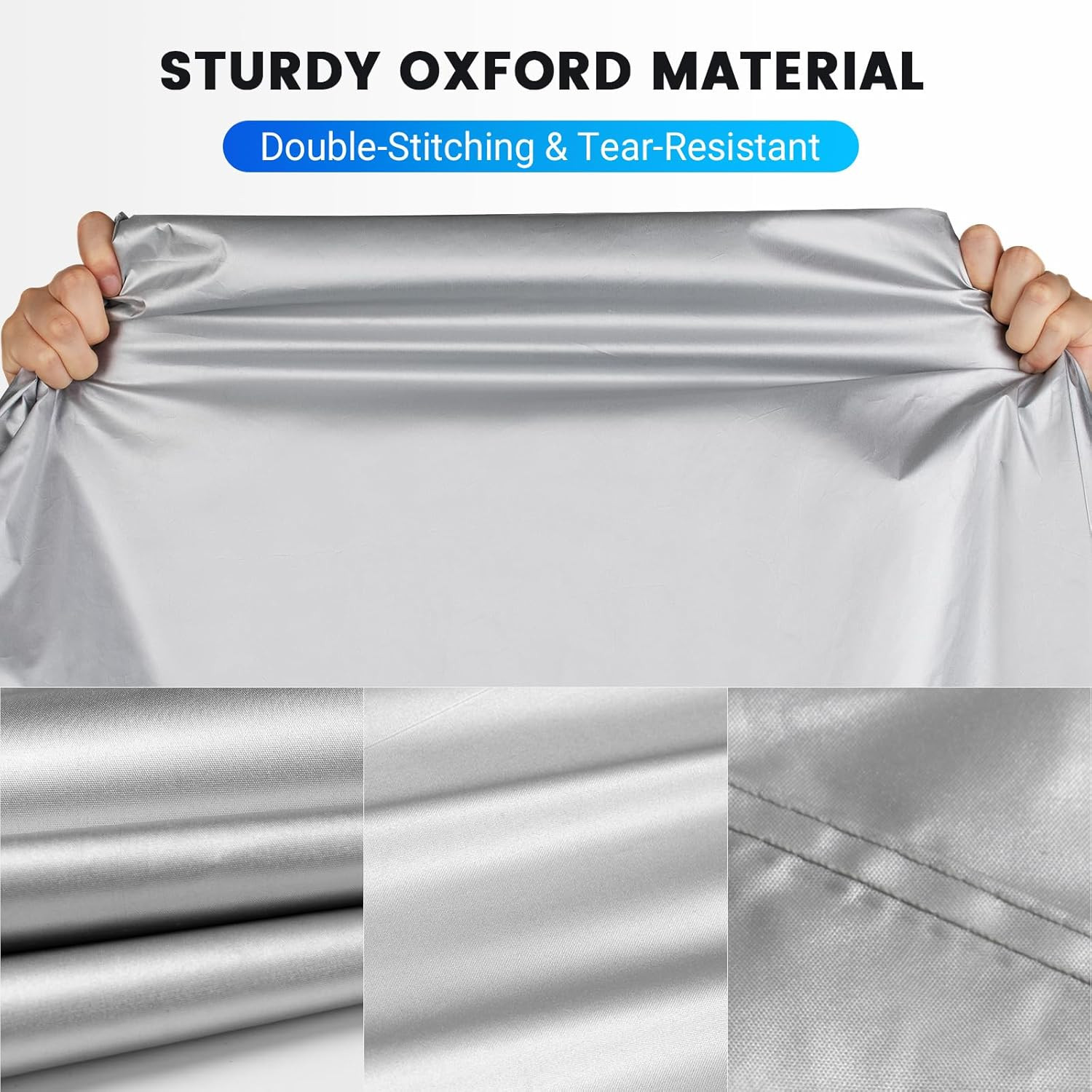 Motorcycle Cover Waterproof Outdoor – Cool Silver Color UV Protection with Refle
