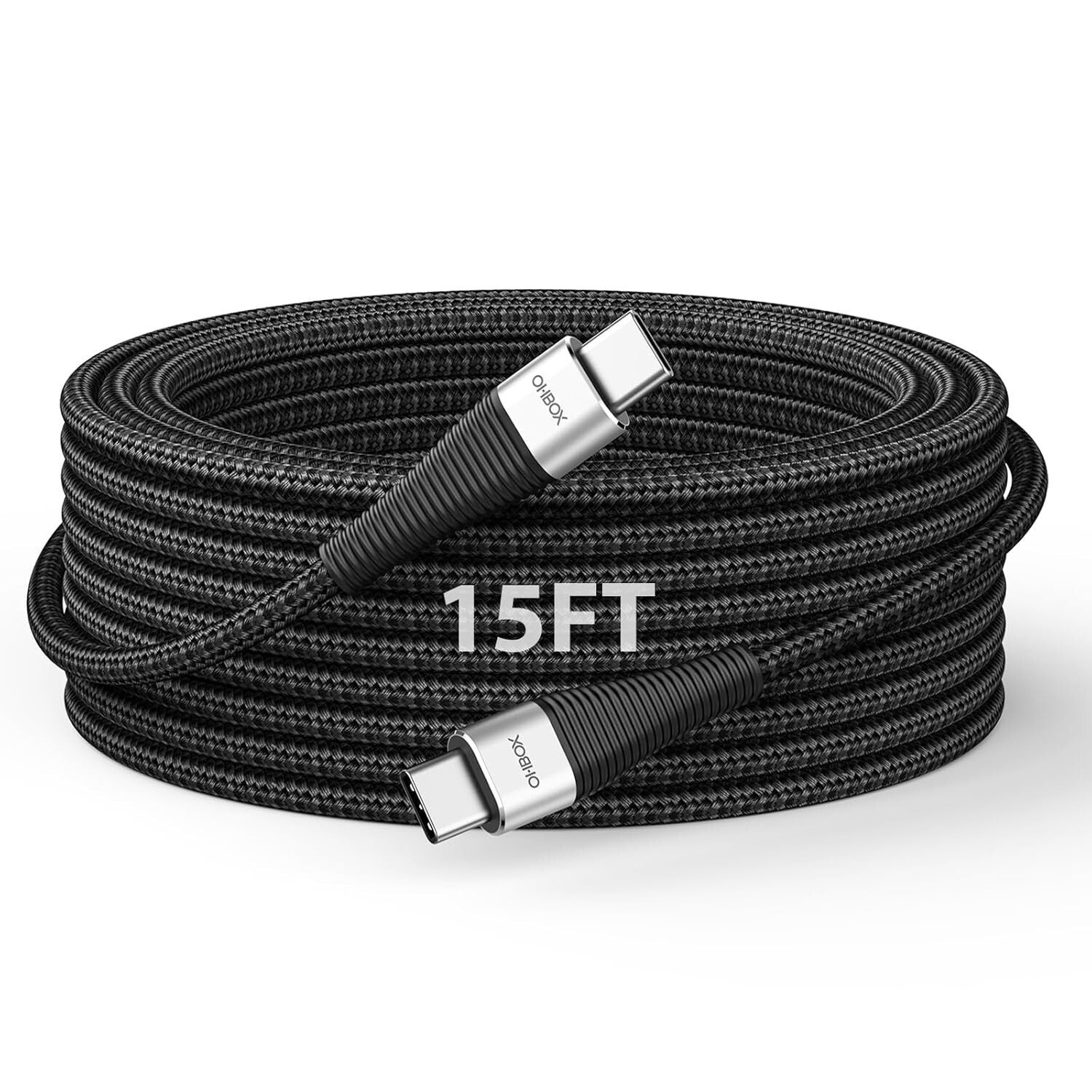 Extra Long USB C to USB C Cable 15FT 100W, USB C Charger Cable Fast Charging