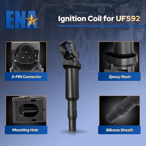 ENA Set of 6 Ignition Coil Pack Compatible with BMW 128i 135i 335i 325i 328i