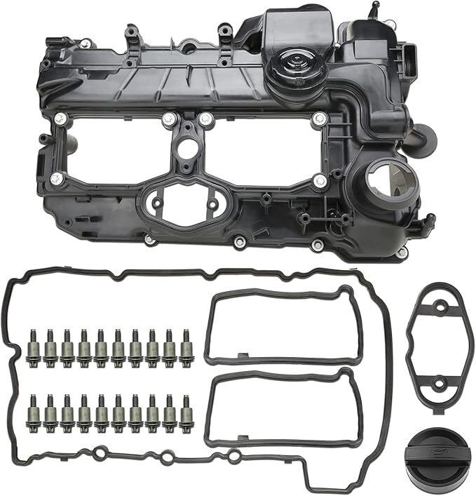 Normal MITZONE N20 Engine Valve Cover with Gasket Bolts Kit, Oil Cap for BMW