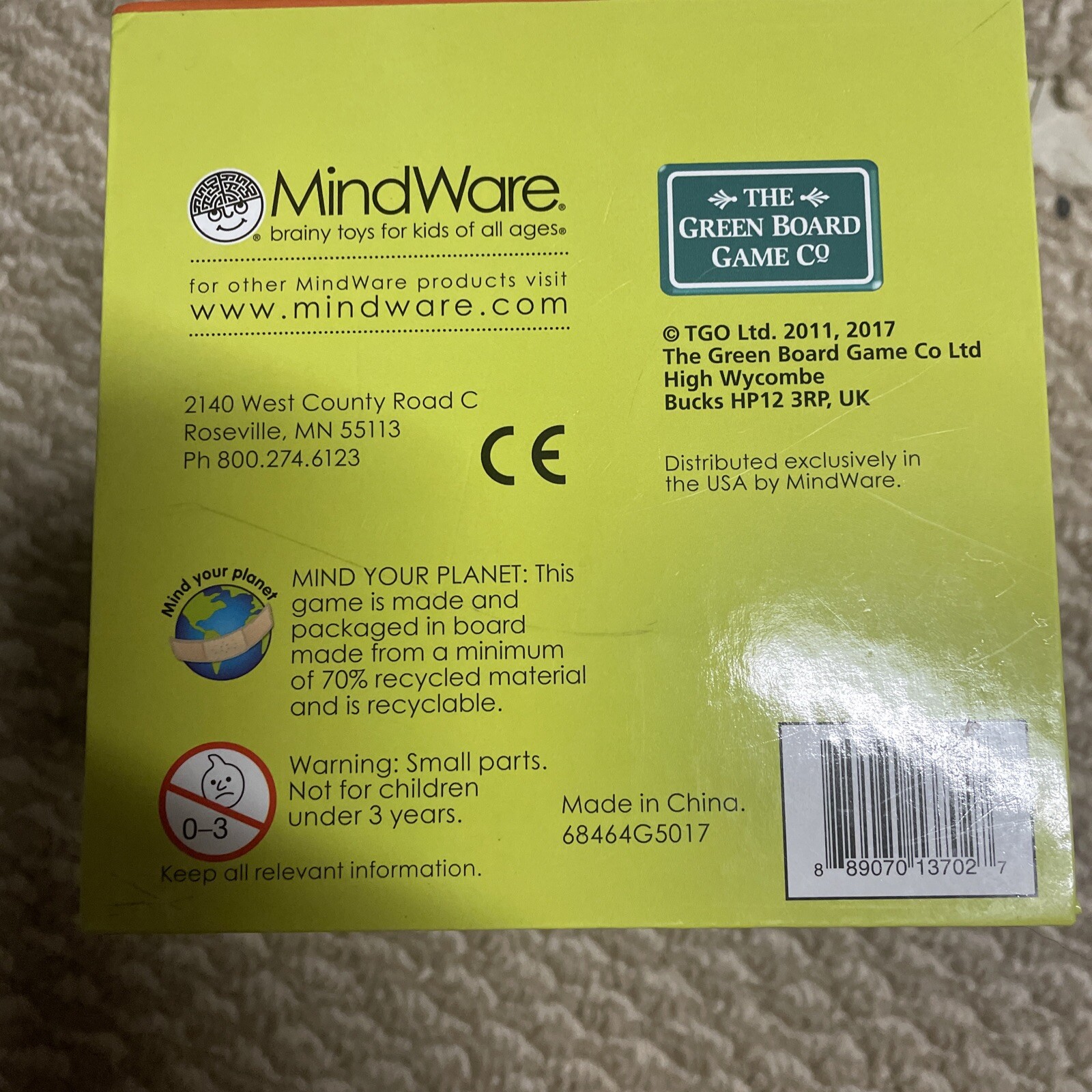 Brain Box Art Game. 2011. Ages 8+, Rare Discontinued. Mind Ware Memory Game