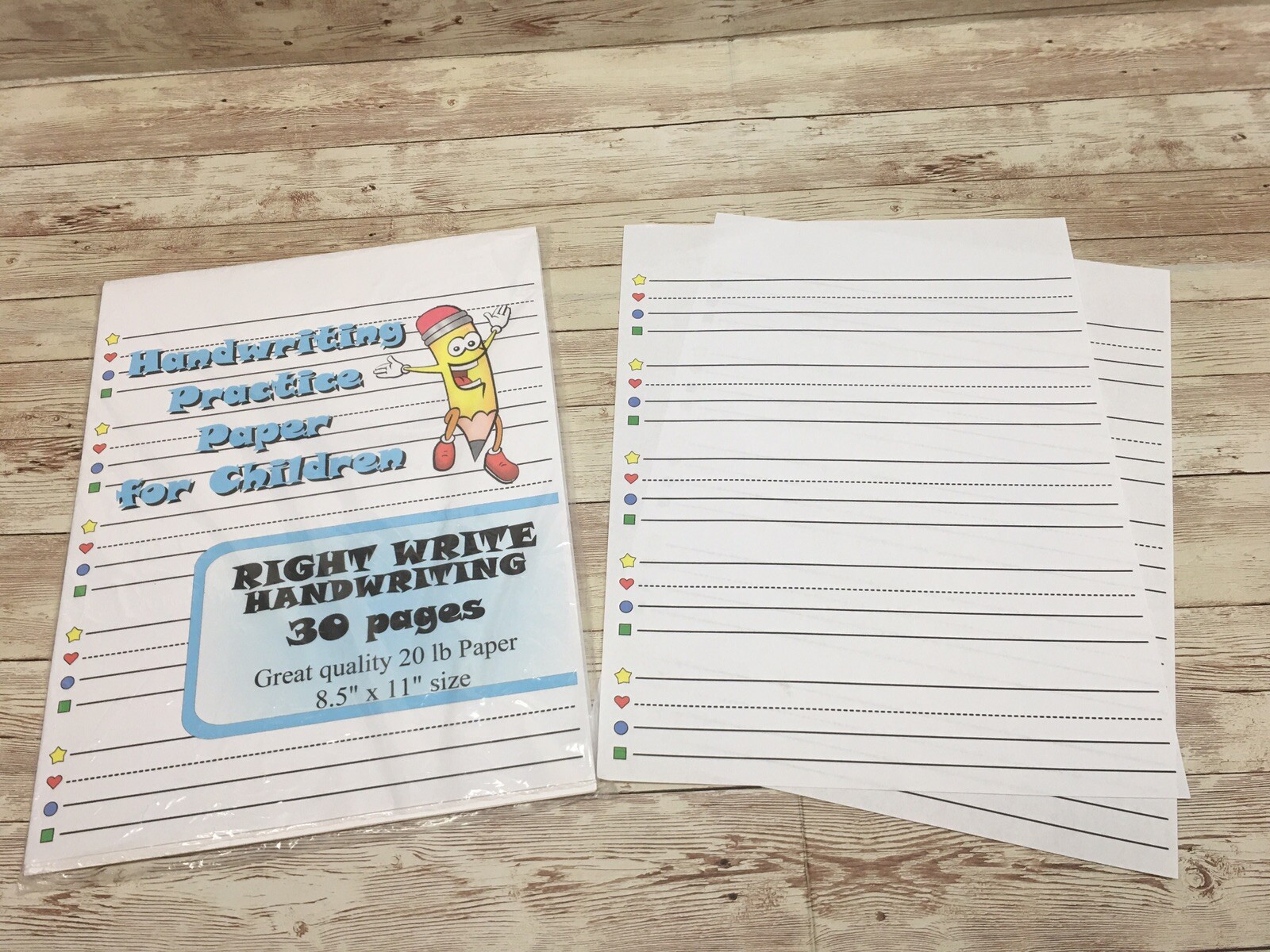 RightWrite Handwriting – Handwriting Practice Paper For Children – 30 Sheets