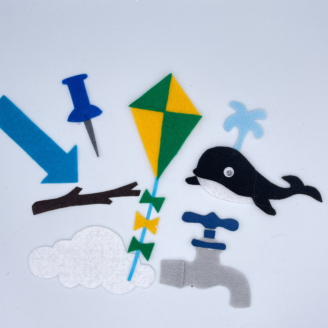 Two Little Blackbirds Sample Set for Felt or Flannel Board Play