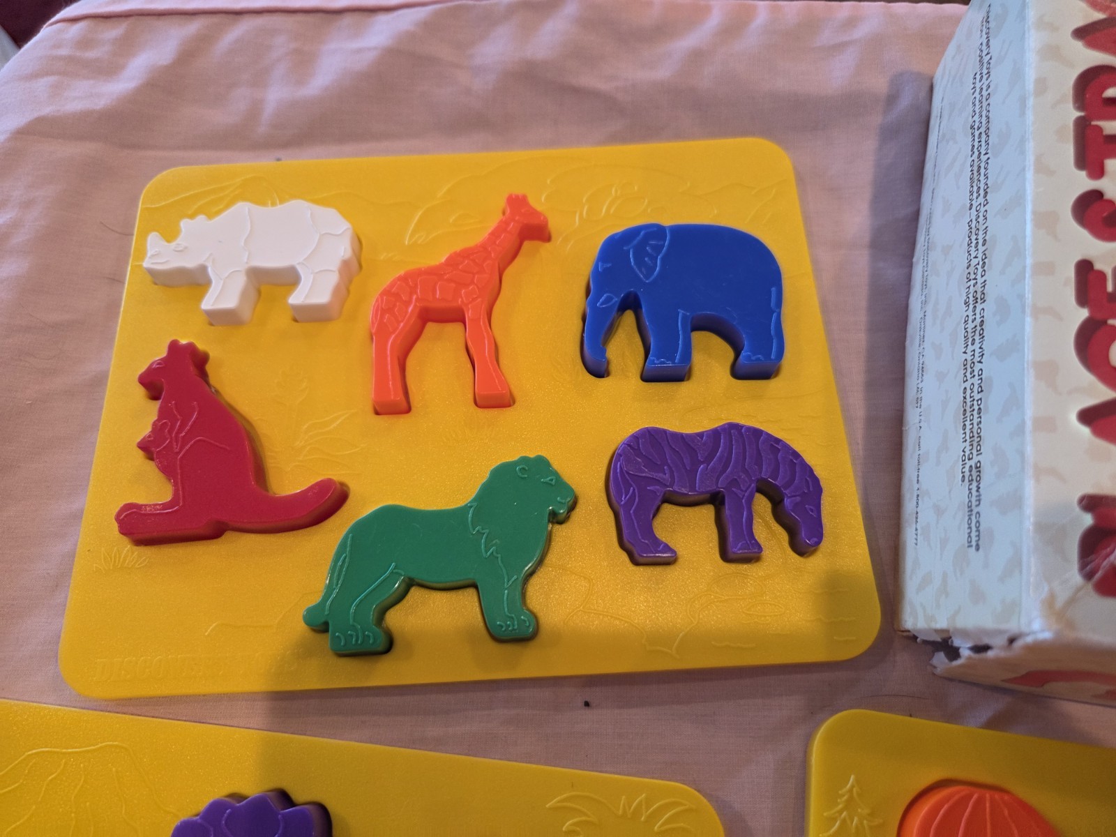 Discovery Toys Place & Trace Dinosaurs Animals Vehicles 1984 USA ~Complete Set!