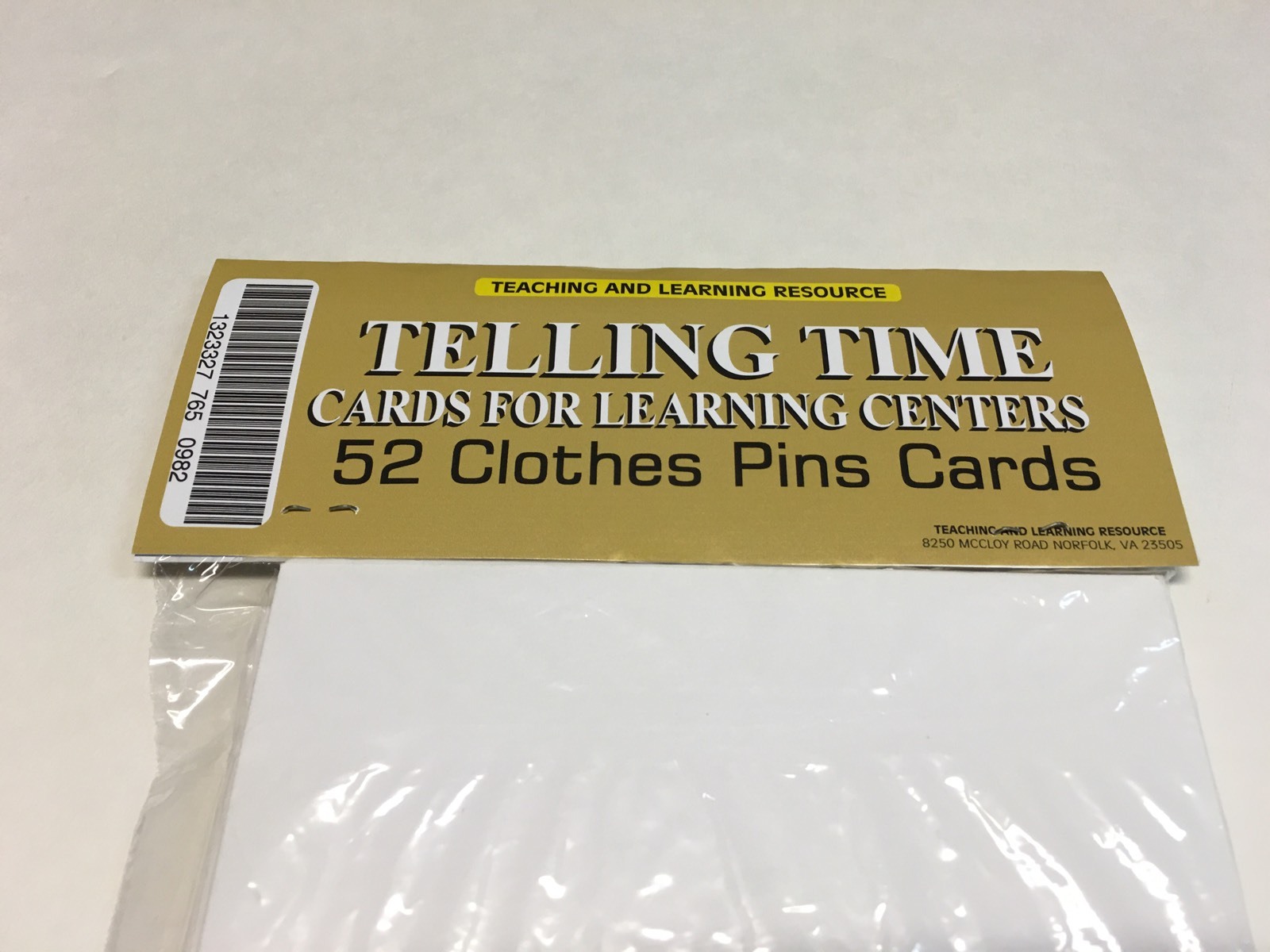 TELLING TIME – Cards for Learning Center 52 Cards- Letters Teaching Pre-k