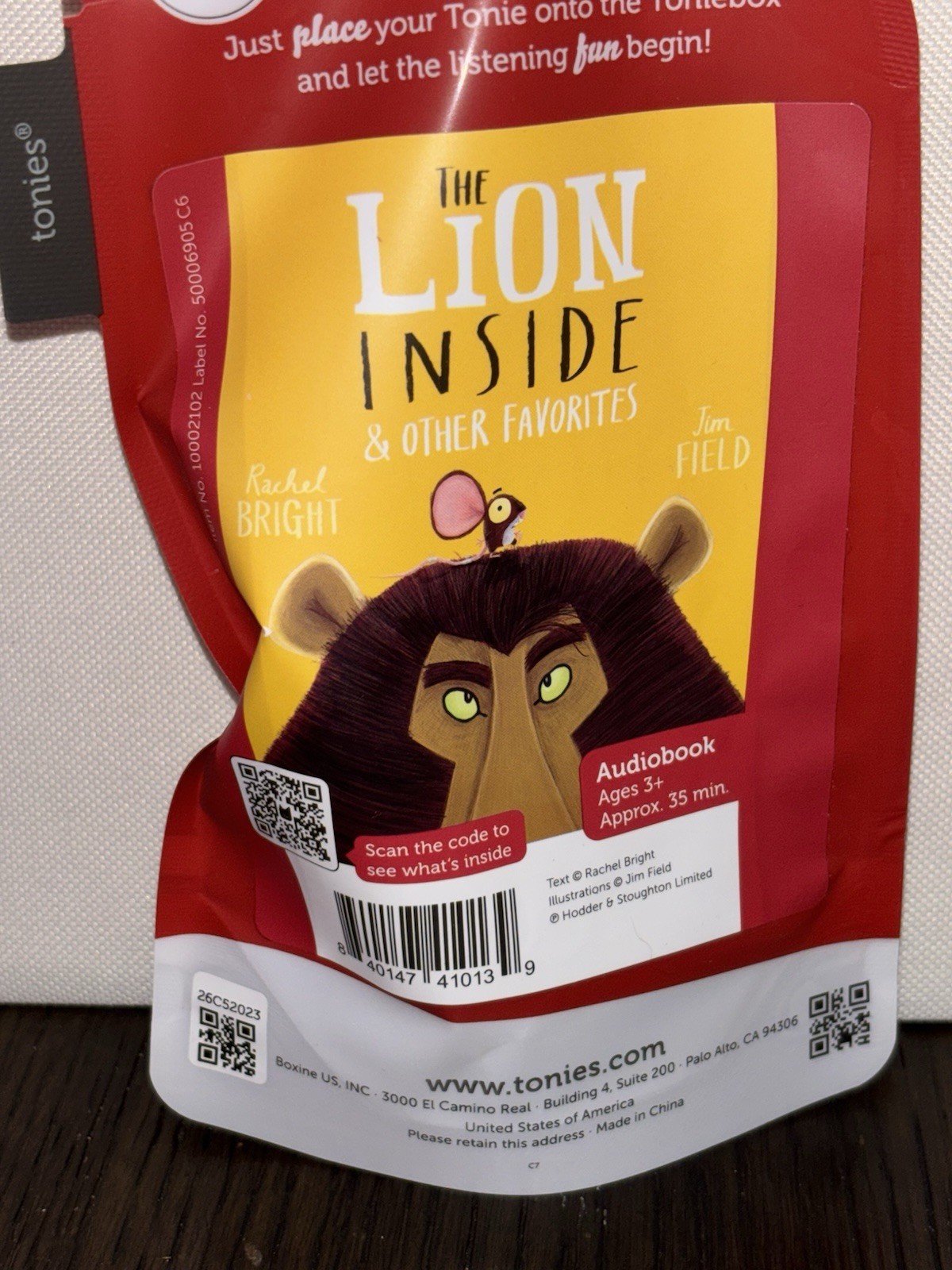 Tonies The Lion Inside Tonie for Toniebox – NEW