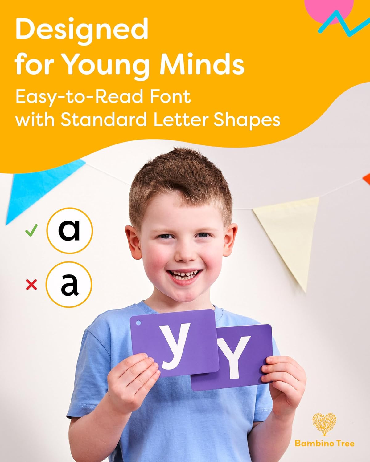 THE BAMBINO TREE Alphabet Flash Cards – Thick ABC Flash Cards for Kids Ages 3-6