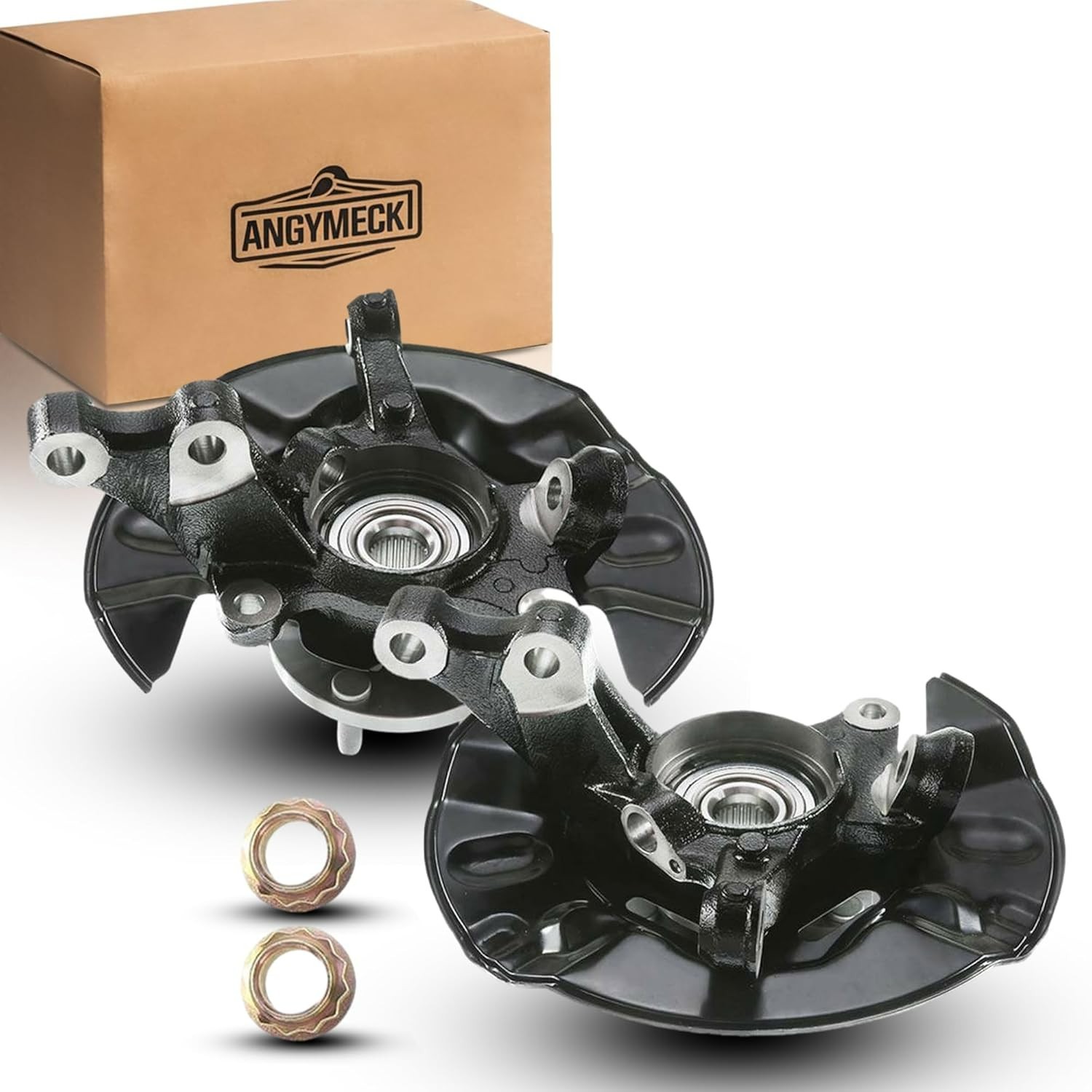 Front Driver and Passenger Side Steering Knuckle Wheel Hub Bearing pair