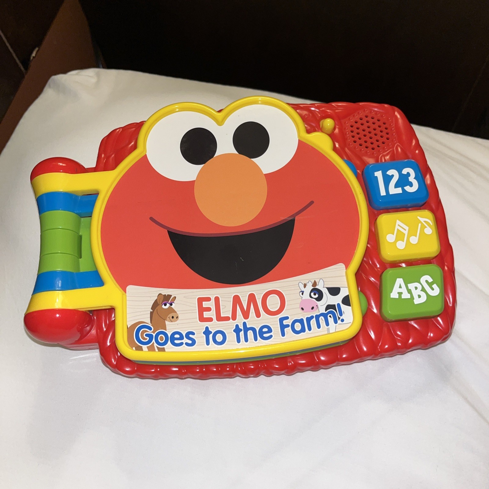 Sesame Street Elmo Goes to the Farm Interactive Musical Toy Book Letters/Numbers