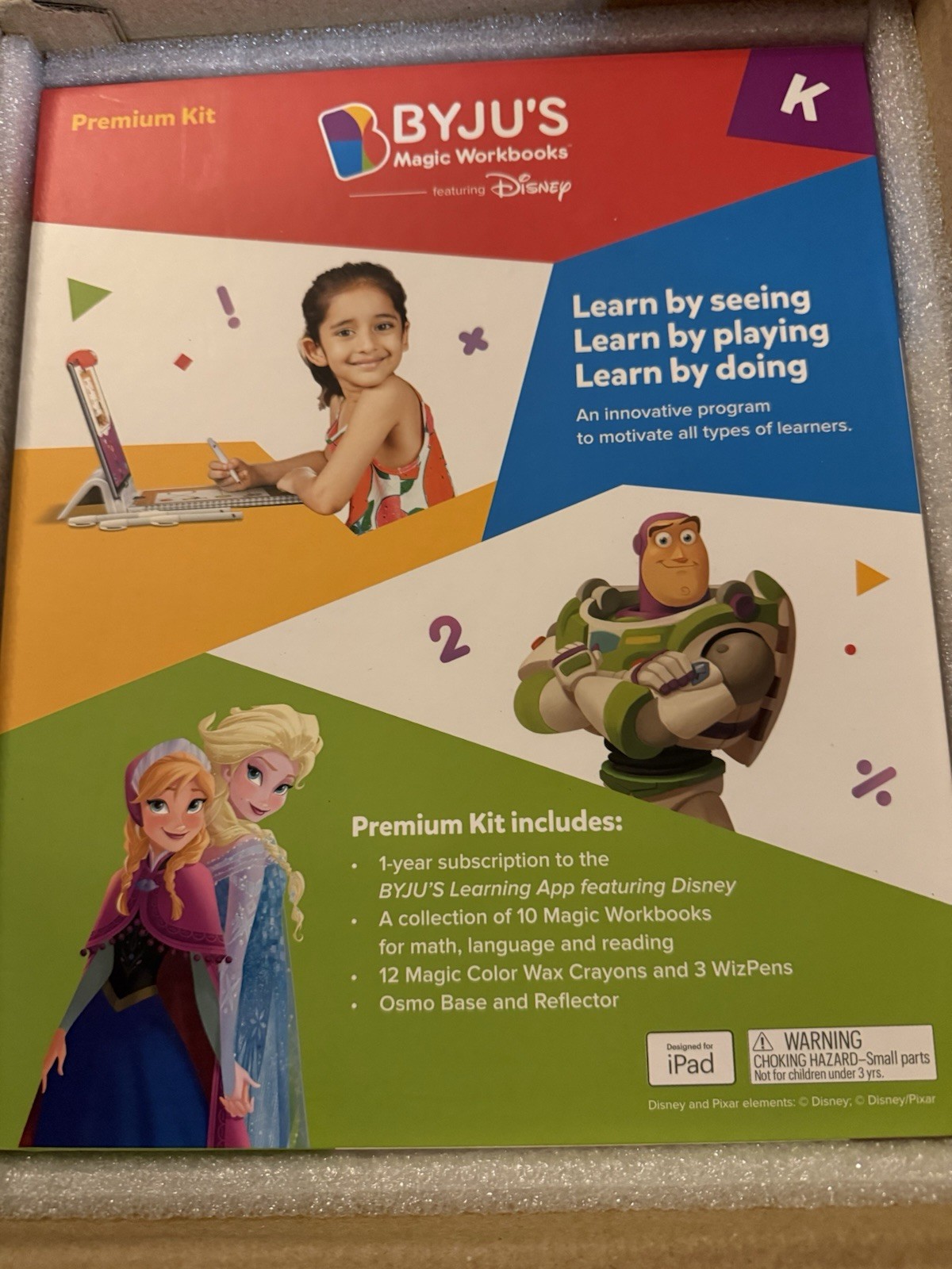 K3 Premium Kit Collection-10 Byju’s Magic Workbooks ft Disney iPad/phone Not Inc
