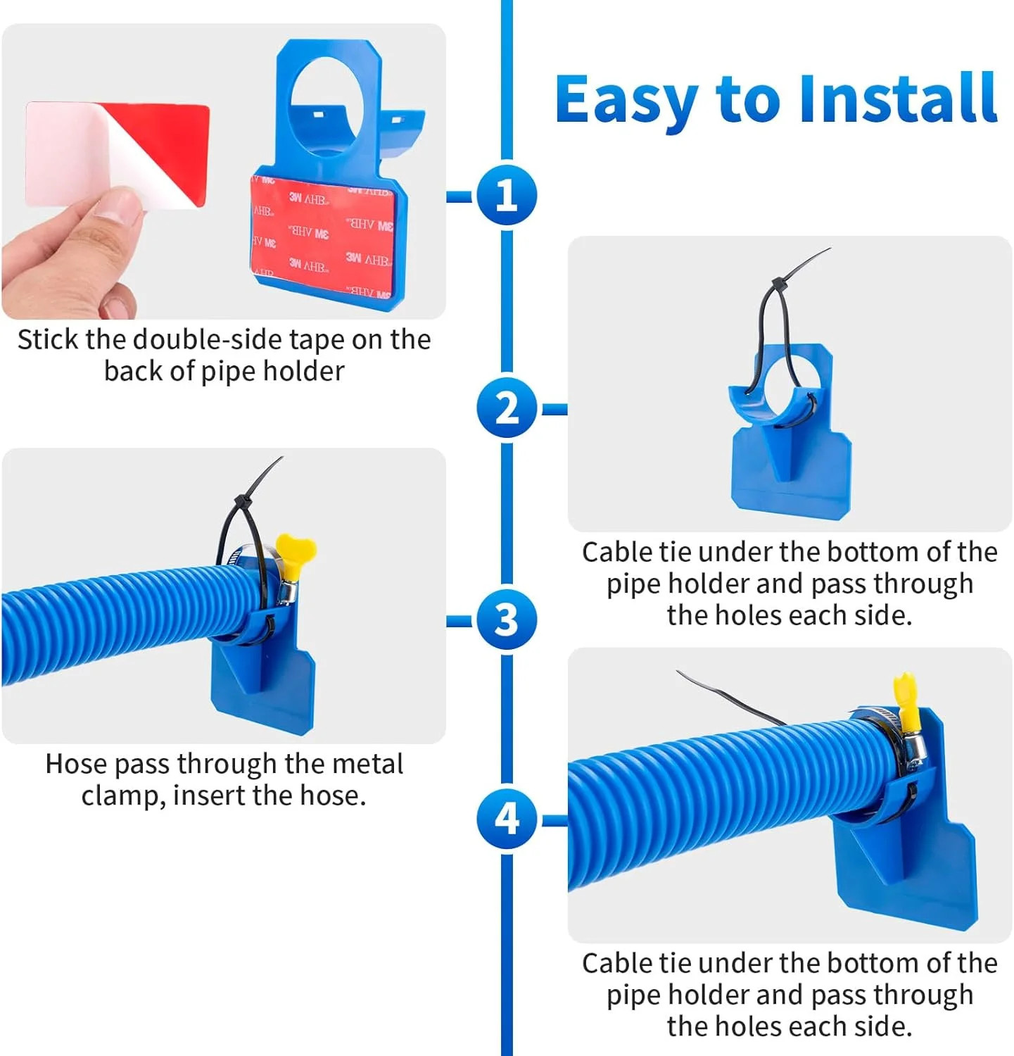 1.25 x 59 Inch Pool Hoses for Above Ground Pools,Pool Filter Pump Hoses,Compatib